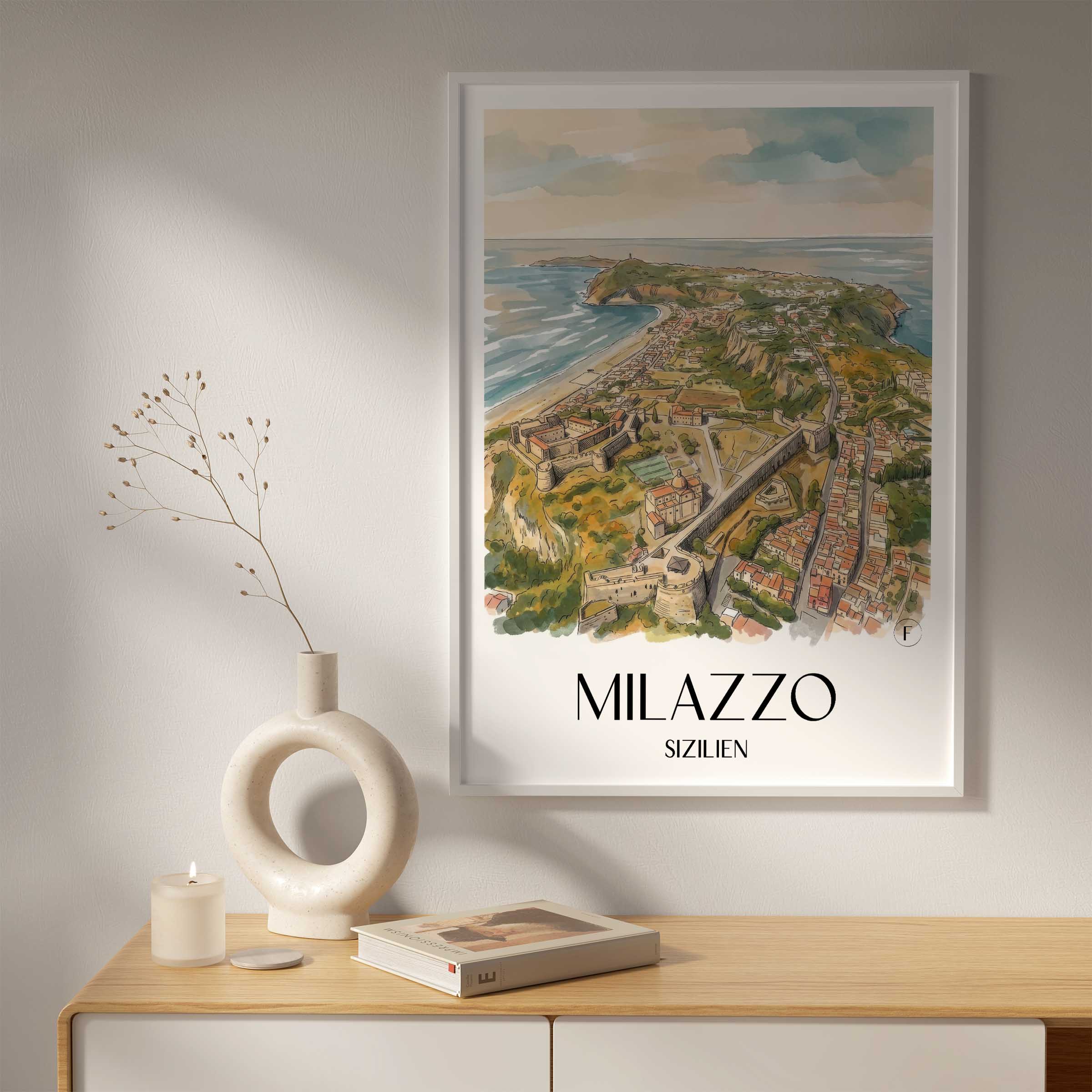 milazzo--sizilien-italien-poster-aquarell