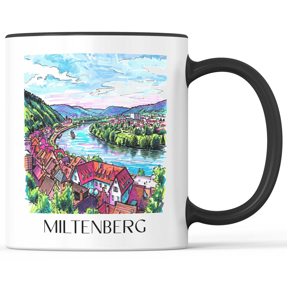 Miltenberg - Deutschland Becher - Kaffeetasse im Tag Graffiti Stil - favplace