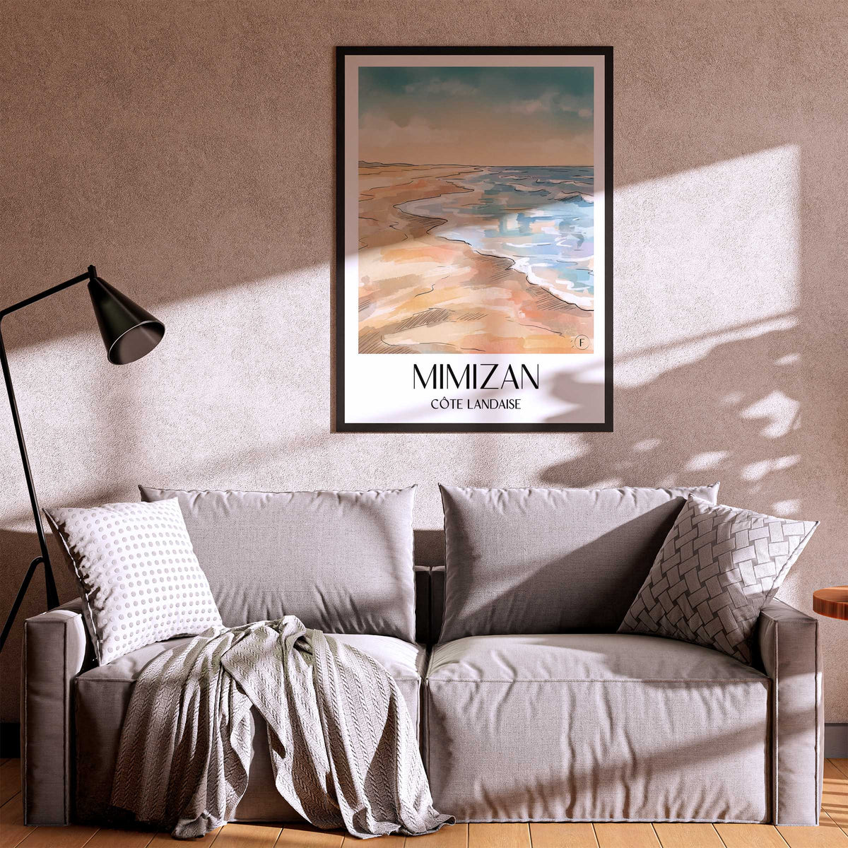 mimizan-côte-landaise-frankreich-poster-aquarell