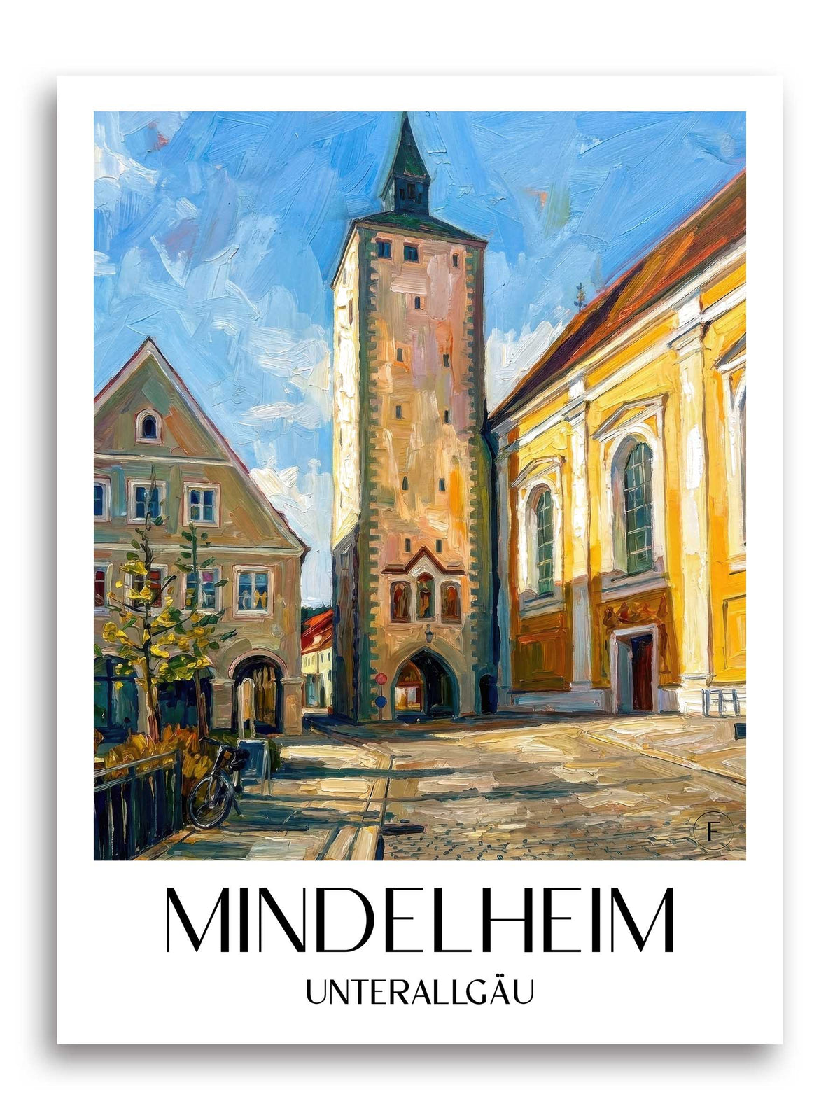 mindelheim-unterallgäu-deutschland-poster-oil-painting-oelgemaelde