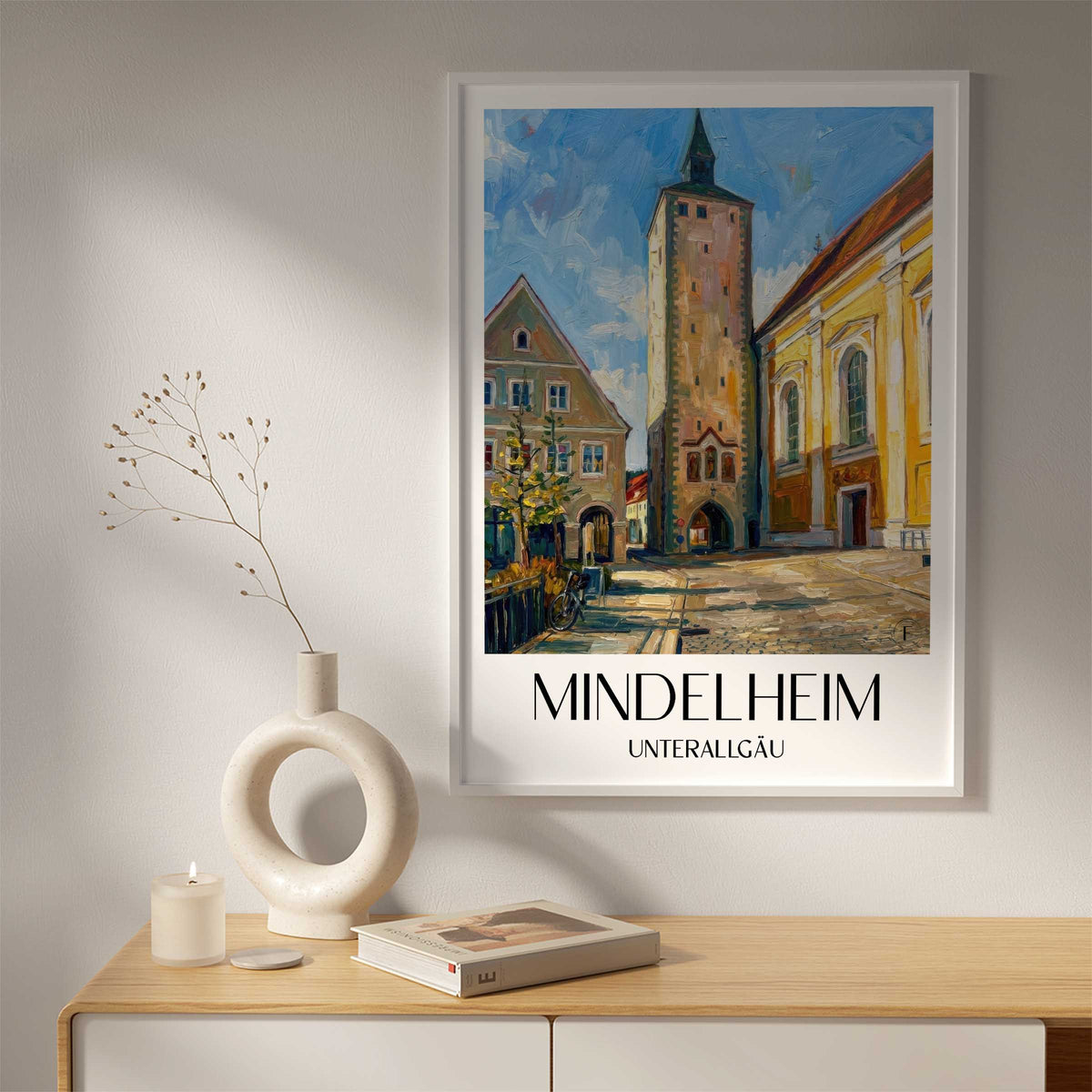 mindelheim-unterallgäu-deutschland-poster-oil-painting-oelgemaelde