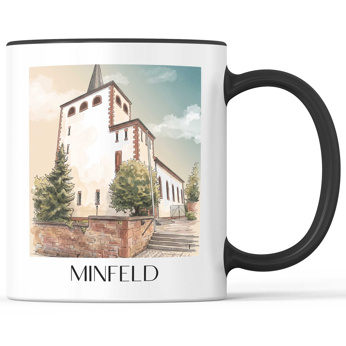 minfeld-südpfalz-deutschland-kaffeebecher-aquarell