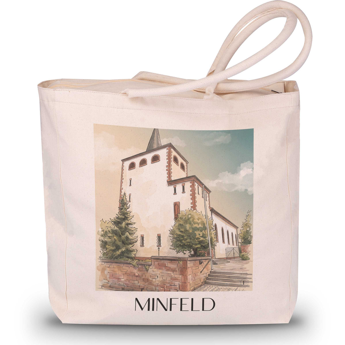 minfeld-südpfalz-deutschland-einkaufstasche-aquarell