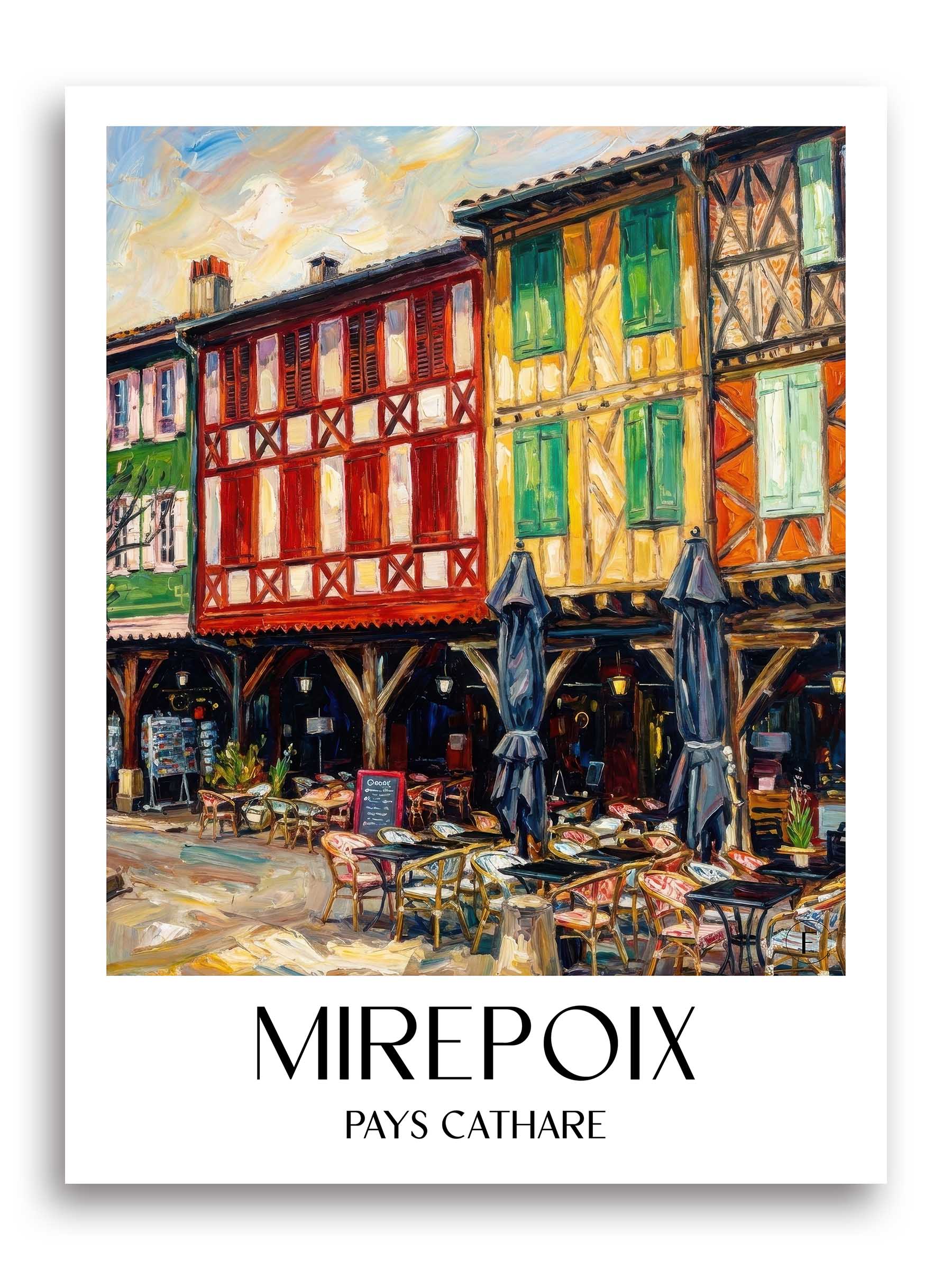 mirepoix--pays-cathare-frankreich-poster-oil-painting-oelgemaelde