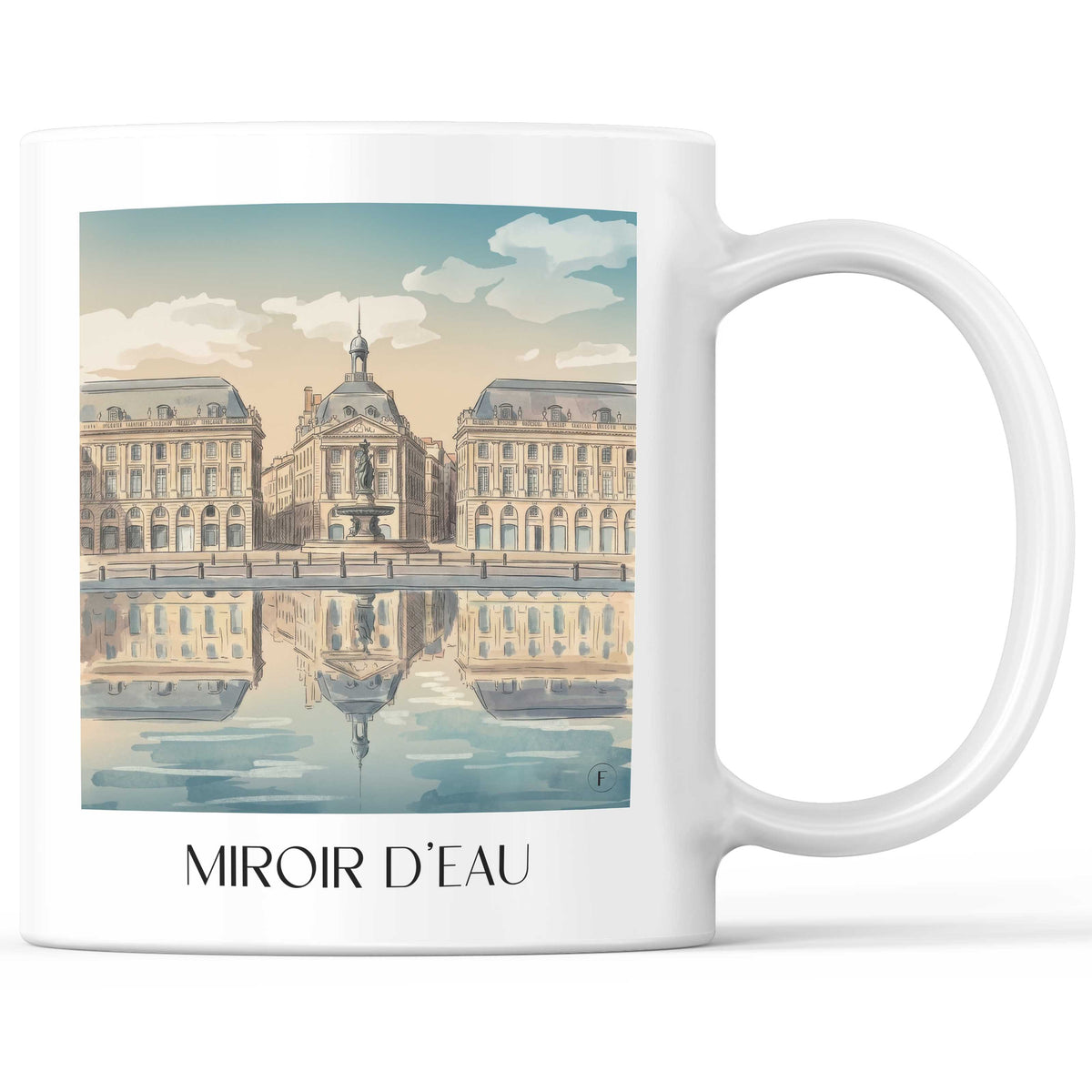 miroir-d'eau-bordeaux-frankreich-kaffeebecher-aquarell