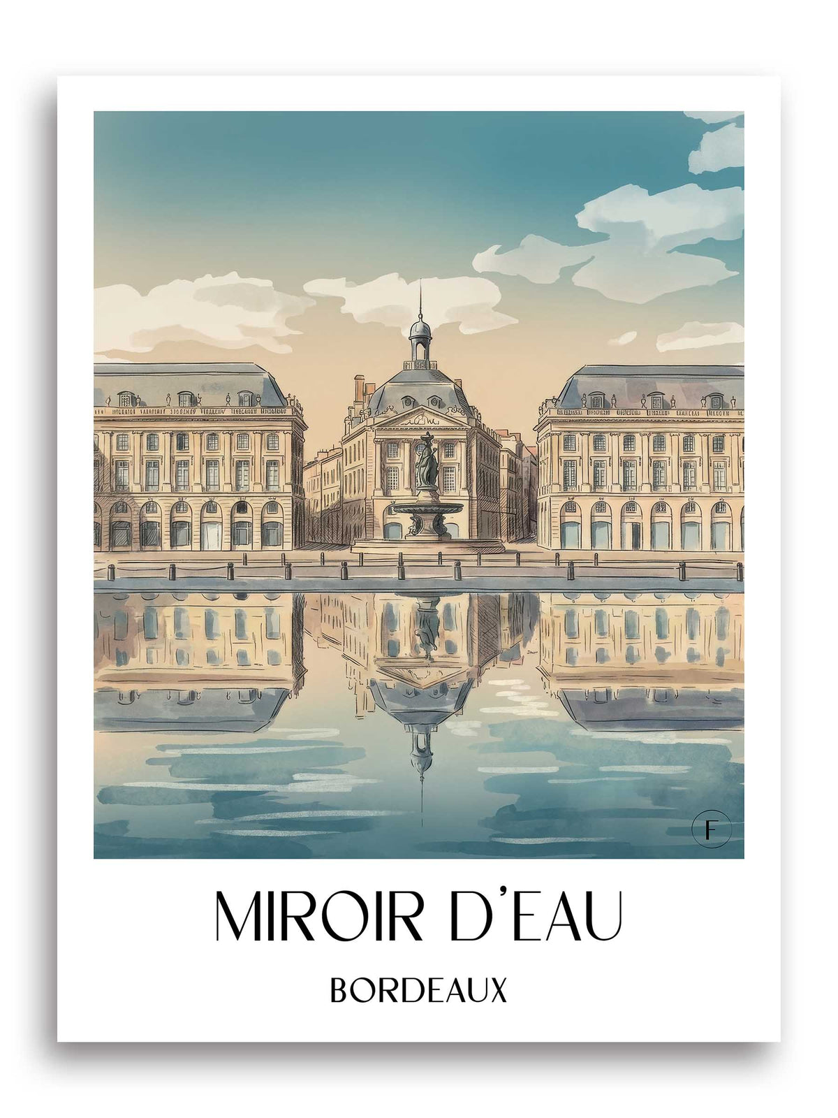 miroir-d'eau-bordeaux-frankreich-poster-aquarell