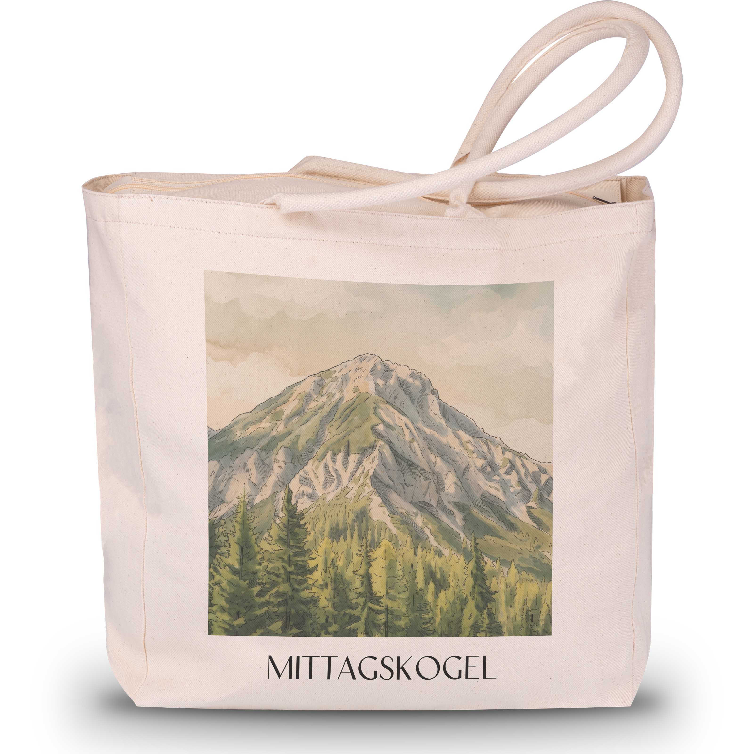 mittagskogel-kärnten-österreich-einkaufstasche-aquarell
