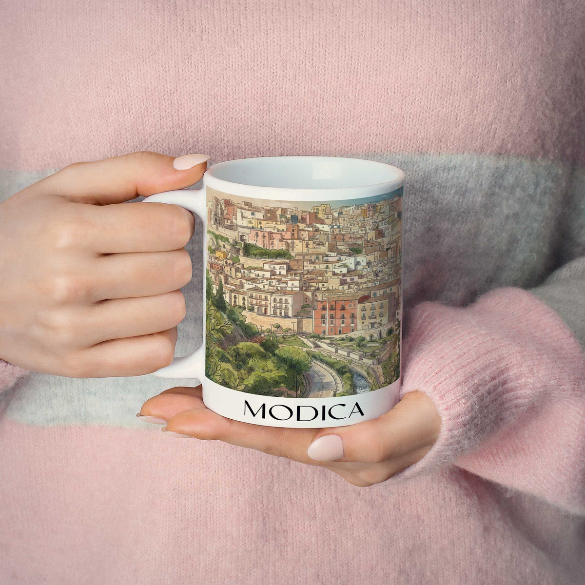 modica--sizilien-italien-kaffeebecher-aquarell