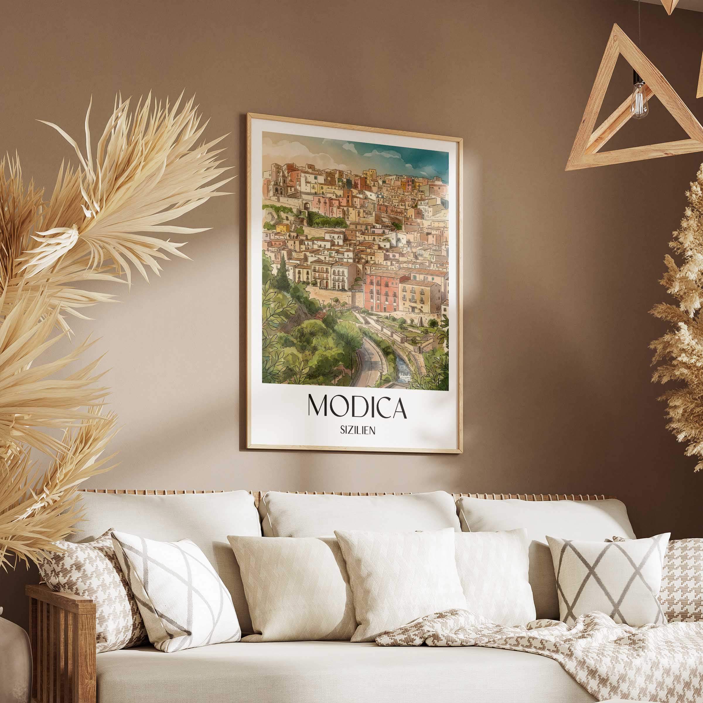 modica--sizilien-italien-poster-aquarell