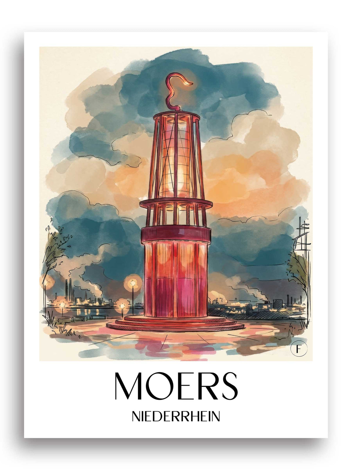 moers-niederrhein-deutschland-poster-aquarell