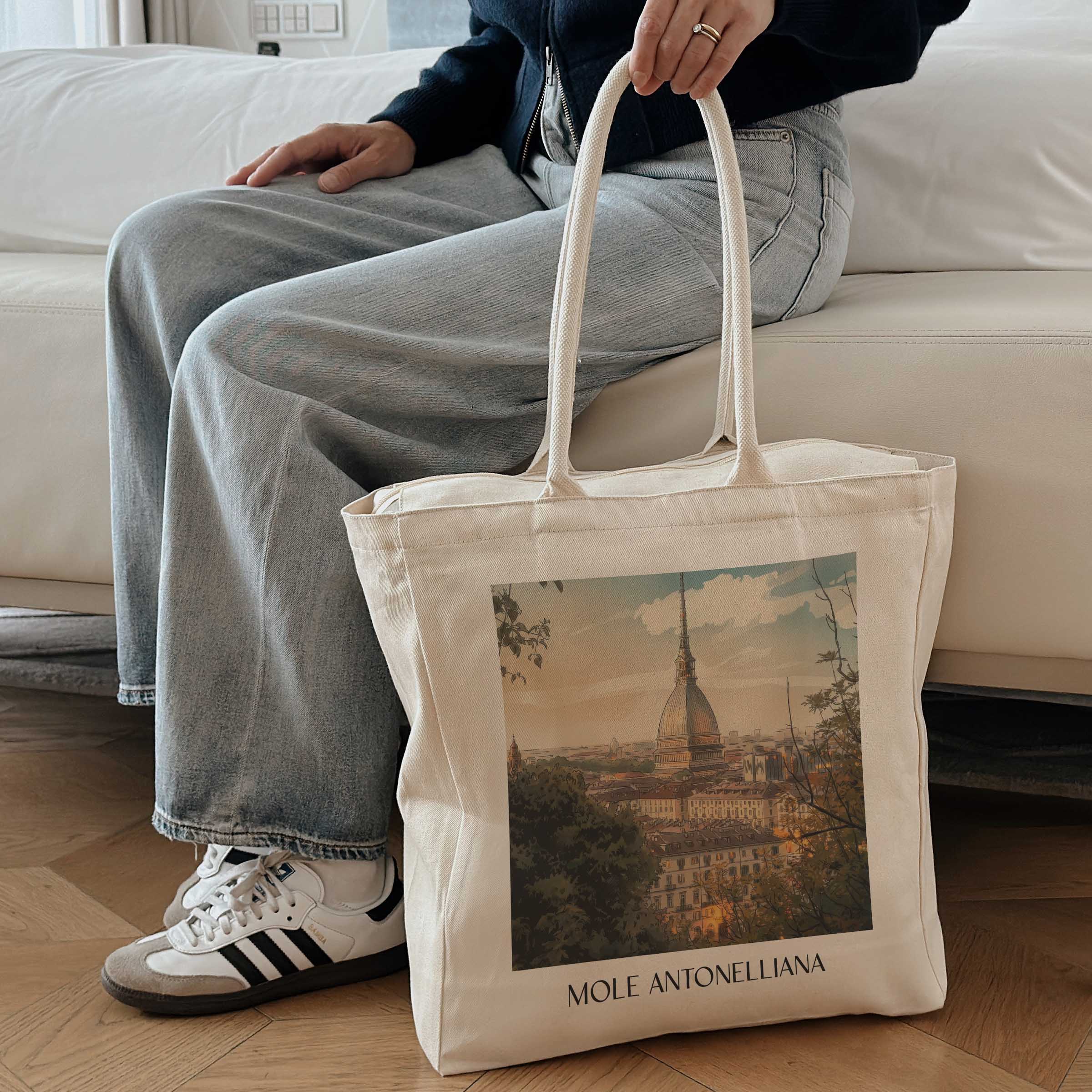 mole-antonelliana-turin-italien-einkaufstasche-aquarell