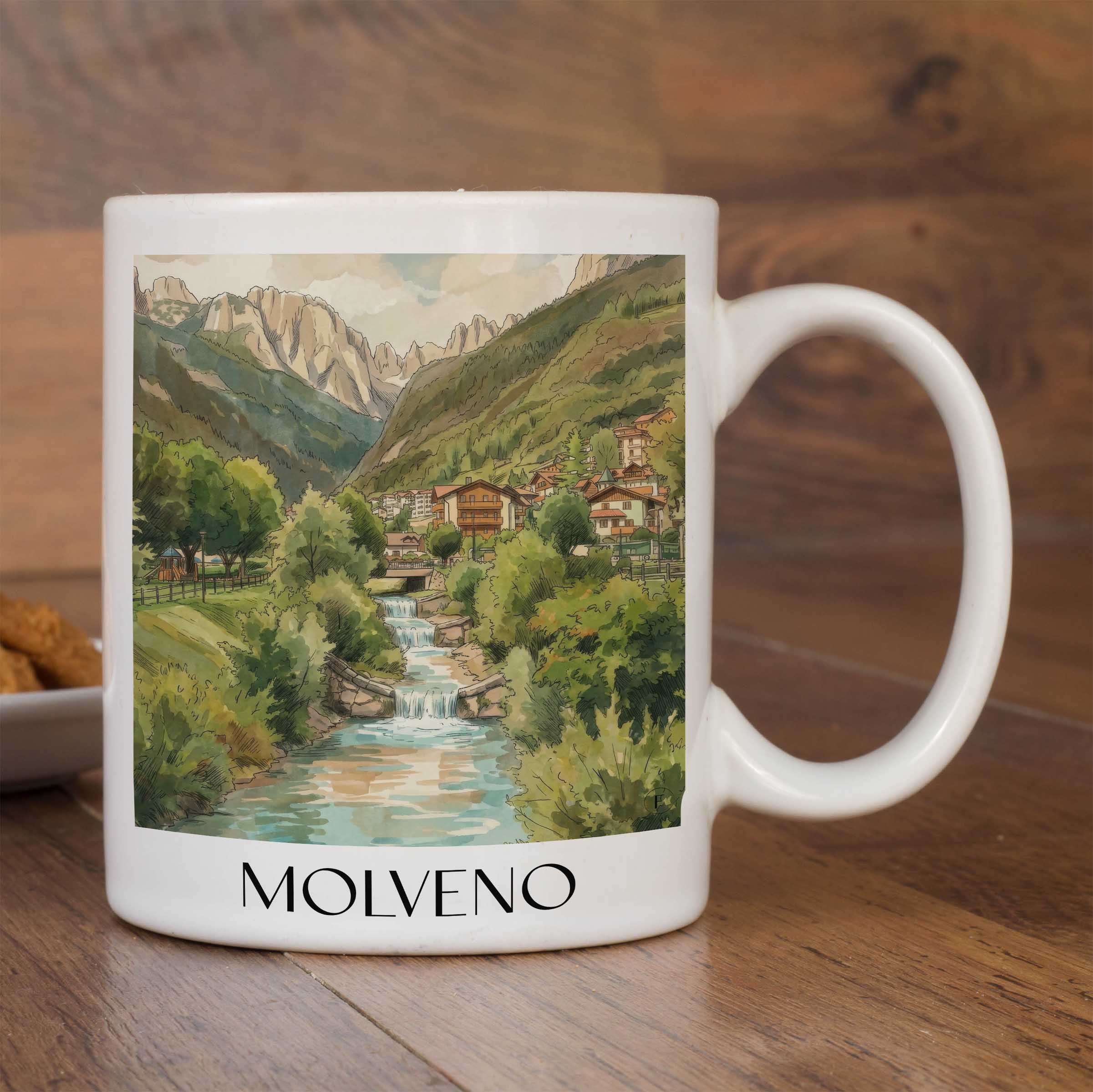 molveno-trentino-südtirol-italien-kaffeebecher-aquarell