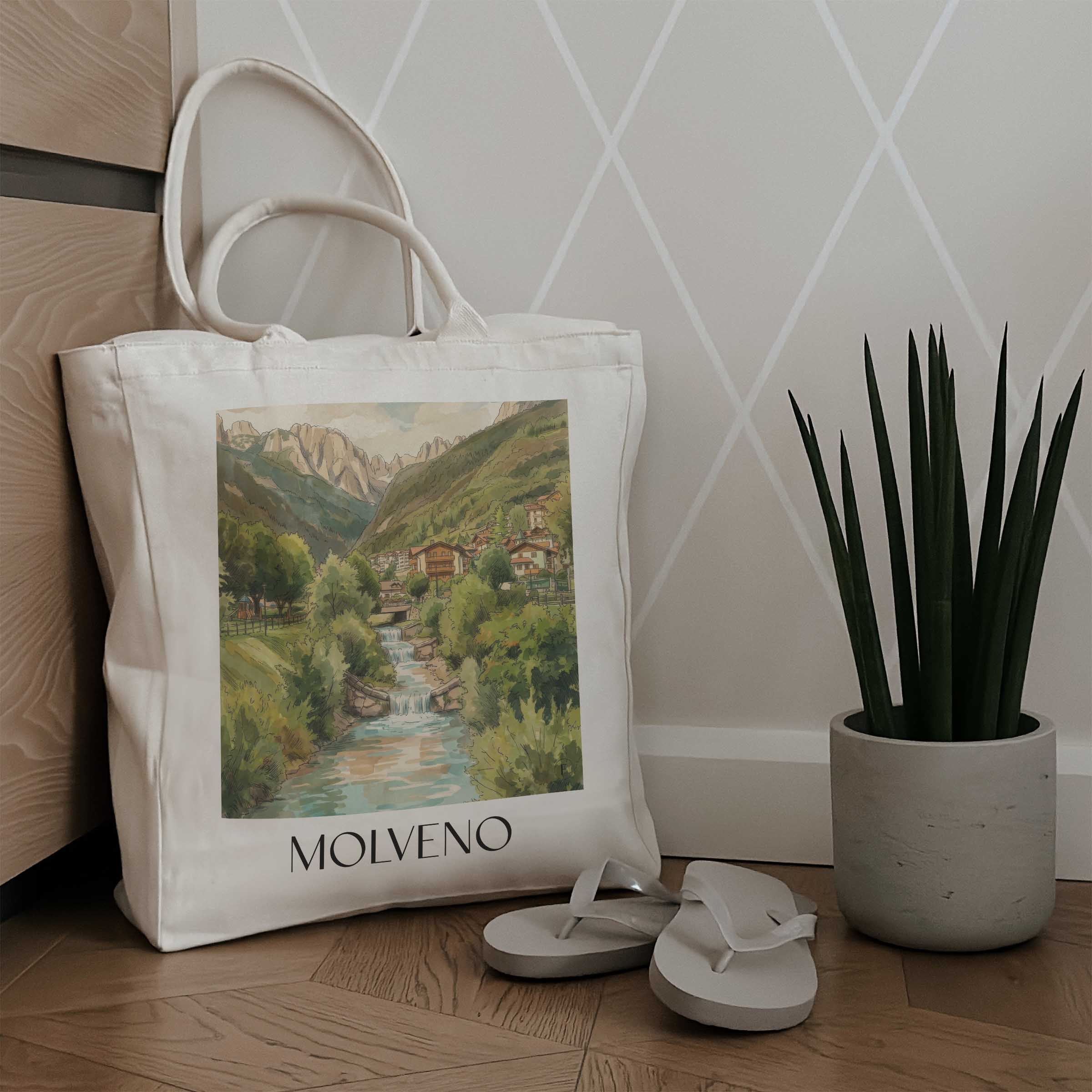 molveno-trentino-südtirol-italien-einkaufstasche-aquarell