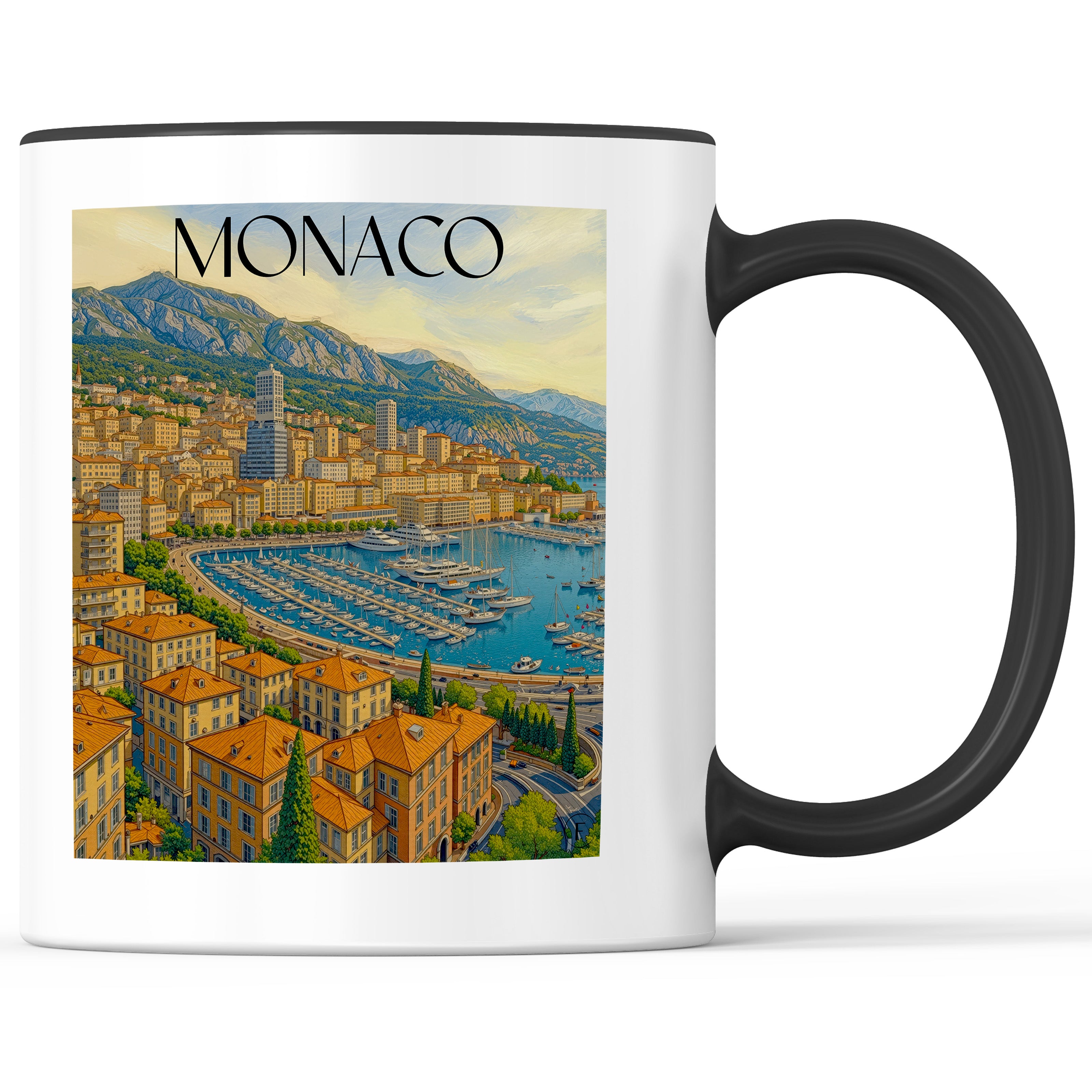 Monaco - Monaco Becher - Kaffeetasse im Aquarell Stil - favplace
