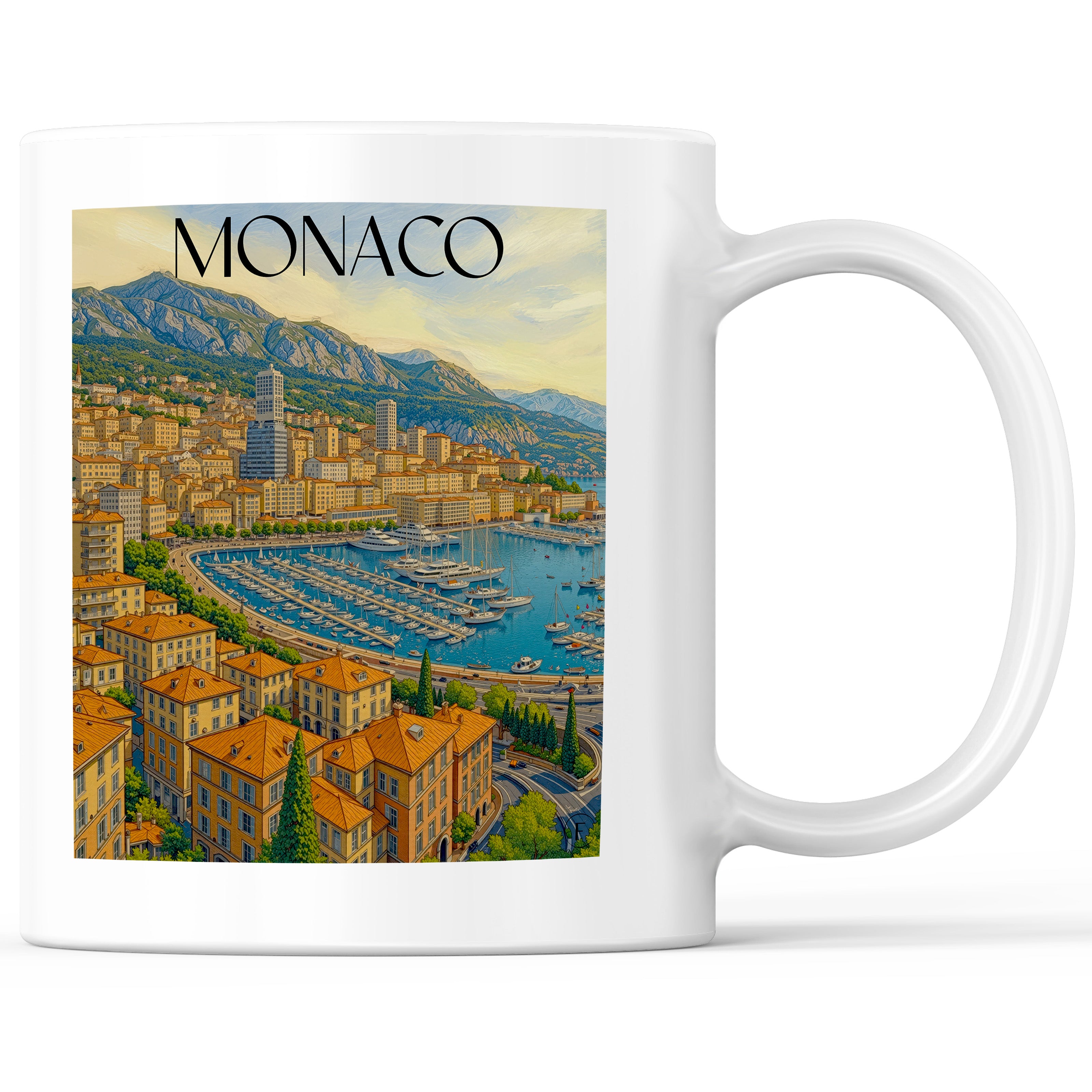 Monaco - Monaco Becher - Kaffeetasse im Aquarell Stil - favplace