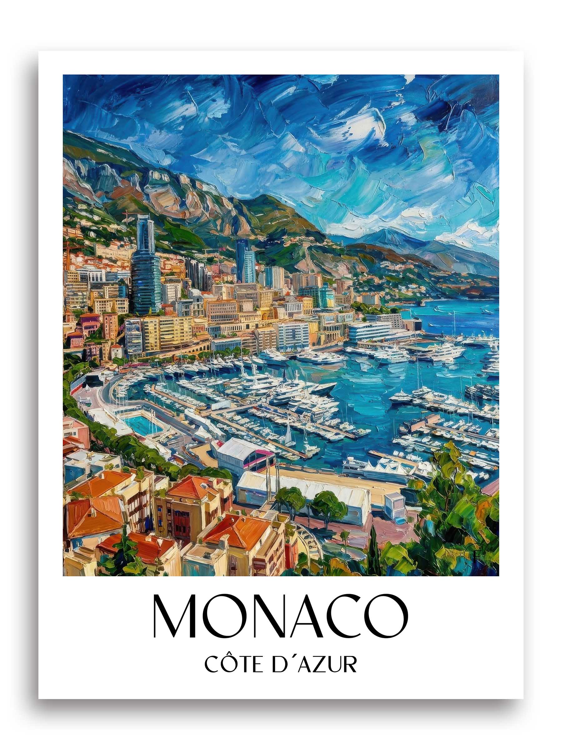 monaco-côte-d´azur-monaco-poster-oil-painting-oelgemaelde