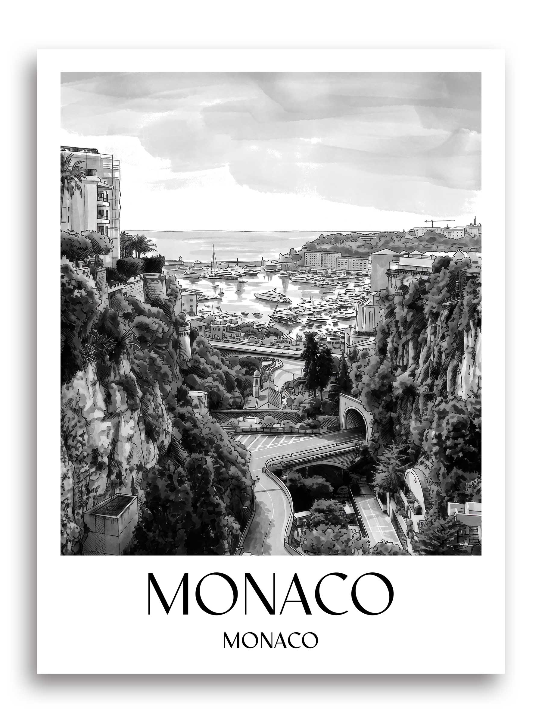 monaco-monaco-poster-aquarell-schwarz-weiss