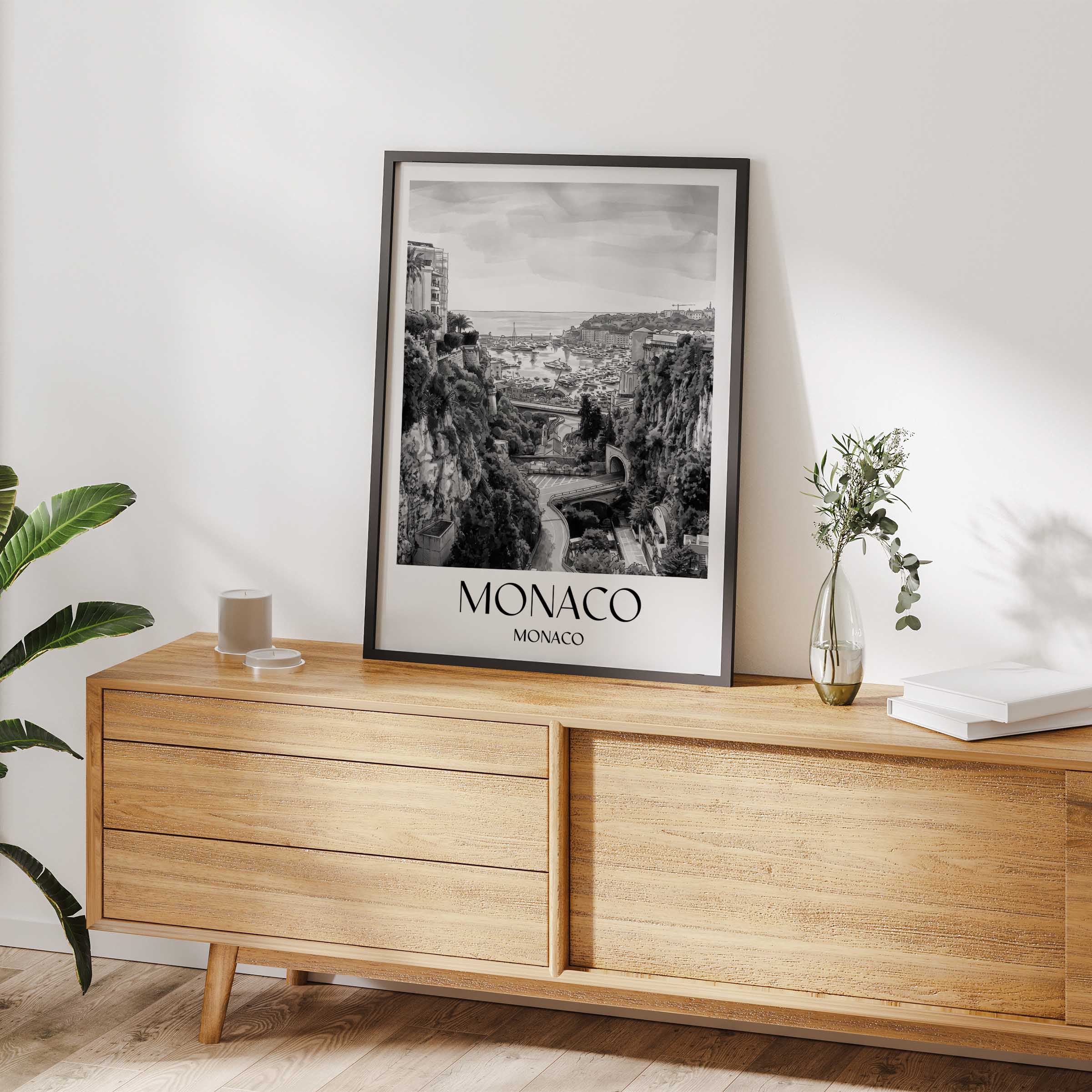 monaco-monaco-poster-aquarell-schwarz-weiss