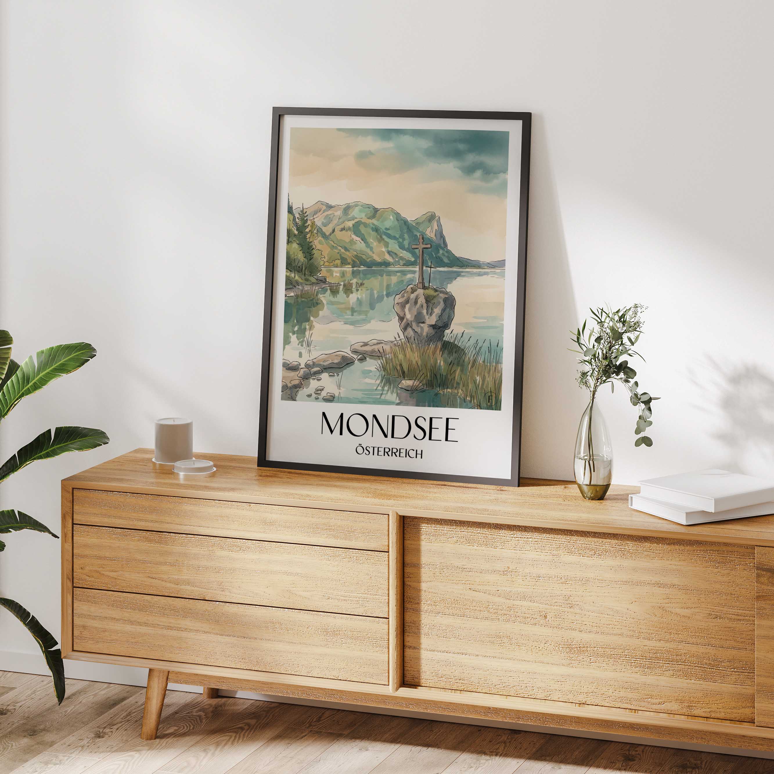 mondsee-österreich-österreich-poster-aquarell