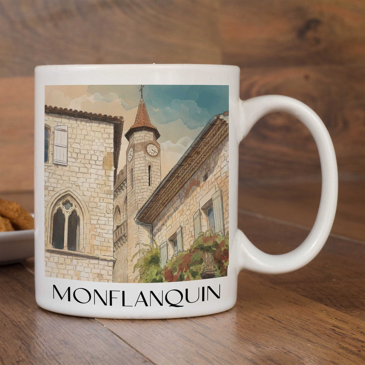 monflanquin-bastides-frankreich-kaffeebecher-aquarell