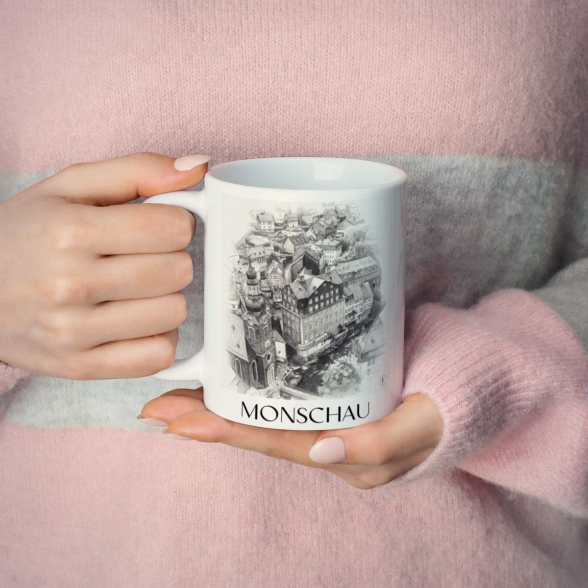 monschau-rureifel-deutschland-kaffeebecher-bleistift-zeichnung-drawing
