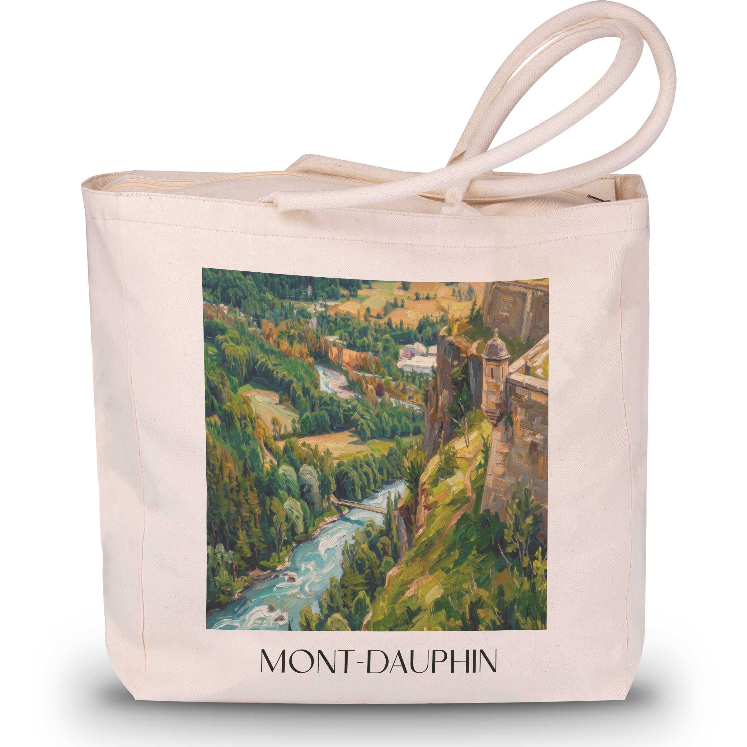 Mont-Dauphin Shopping Tasche - Guillestre - Frankreich Tote Bag - Einkaufstasche im Ölgemälde Stil - favplace