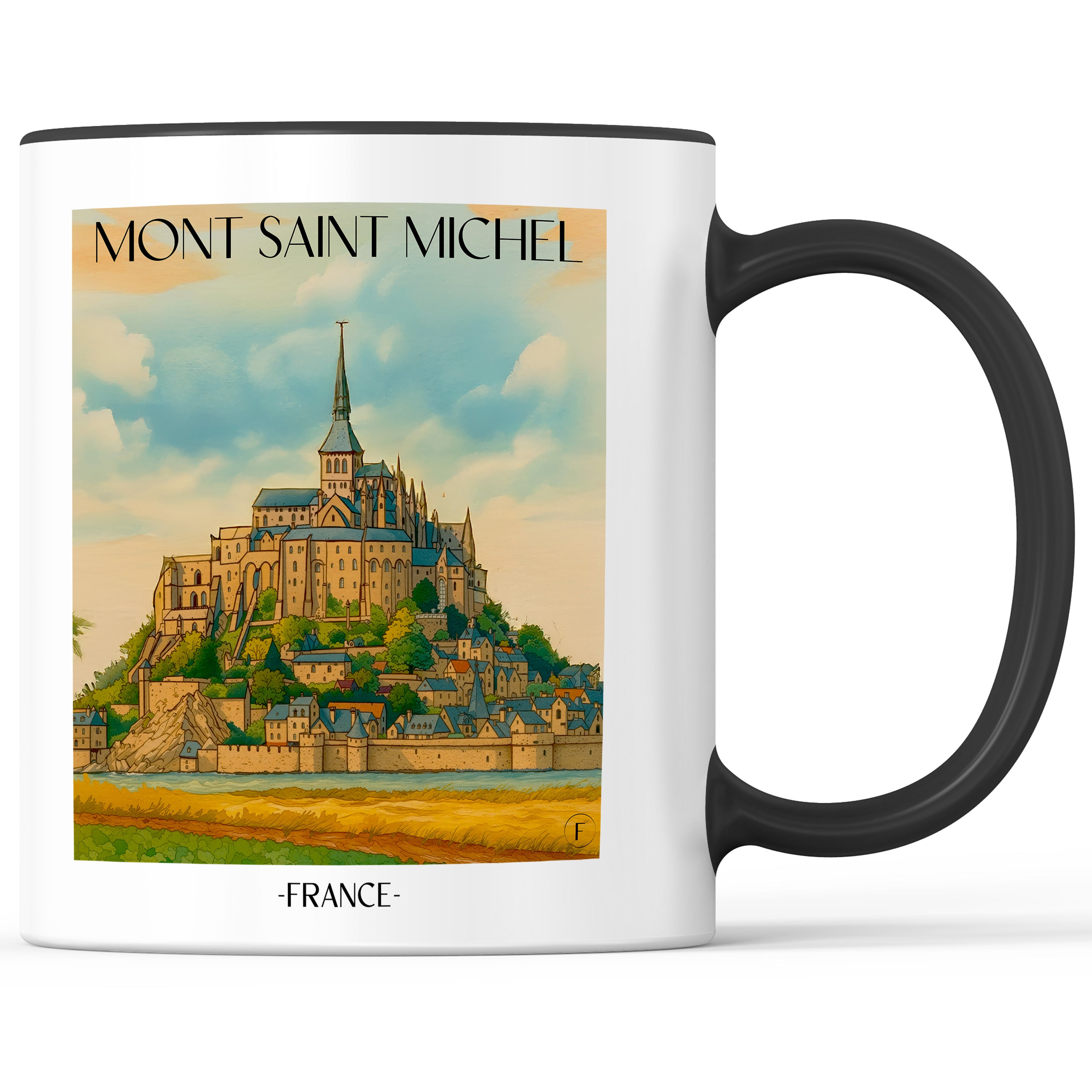 Mont Saint Michel - Frankreich Becher - Kaffeetasse im Aquarell Stil - favplace