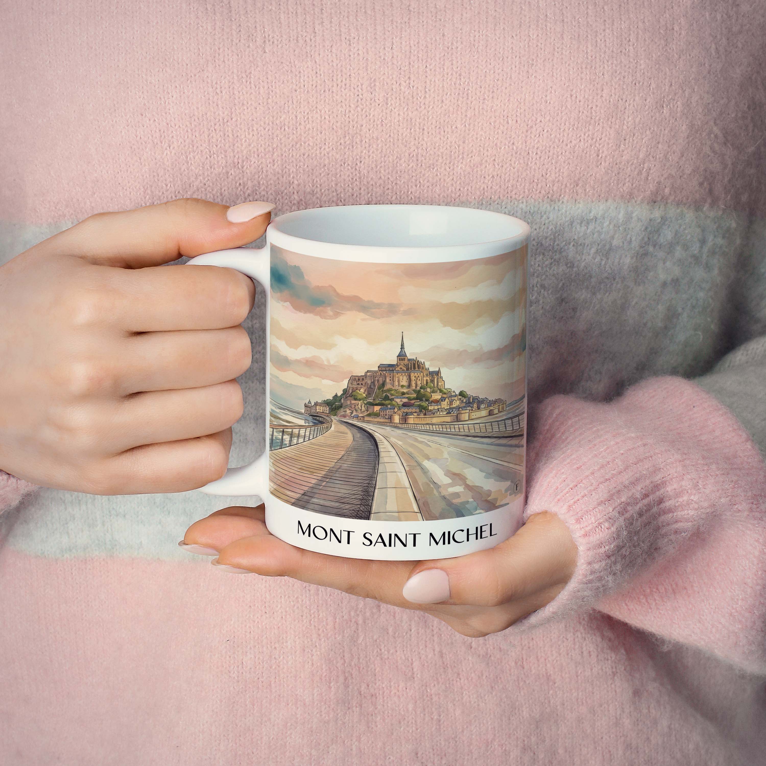 mont-saint-michel-frankreich-kaffeebecher-aquarell