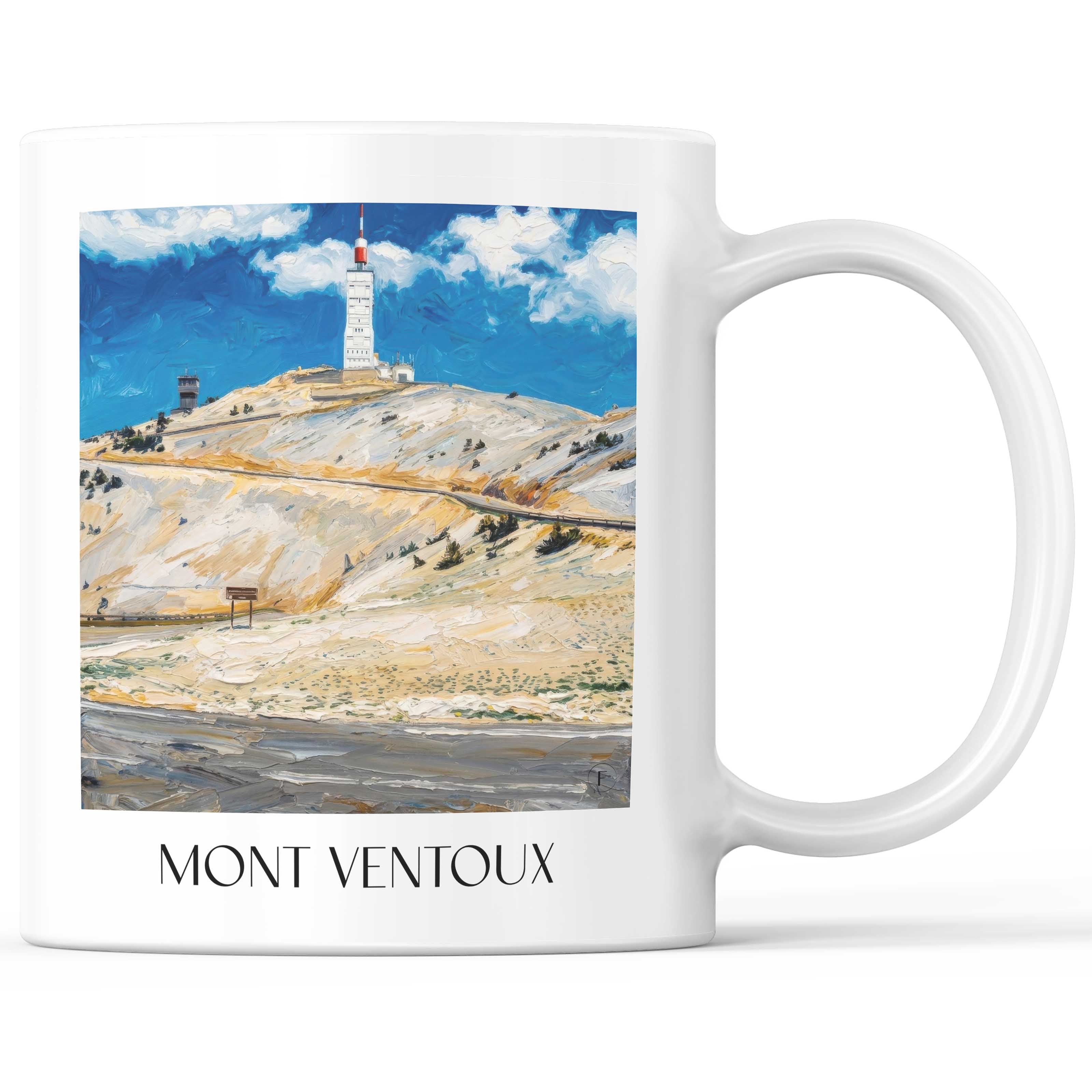 Mont Ventoux Kaffeebecher - Provence - Frankreich Becher - Kaffeetasse im Ölgemälde Stil - favplace