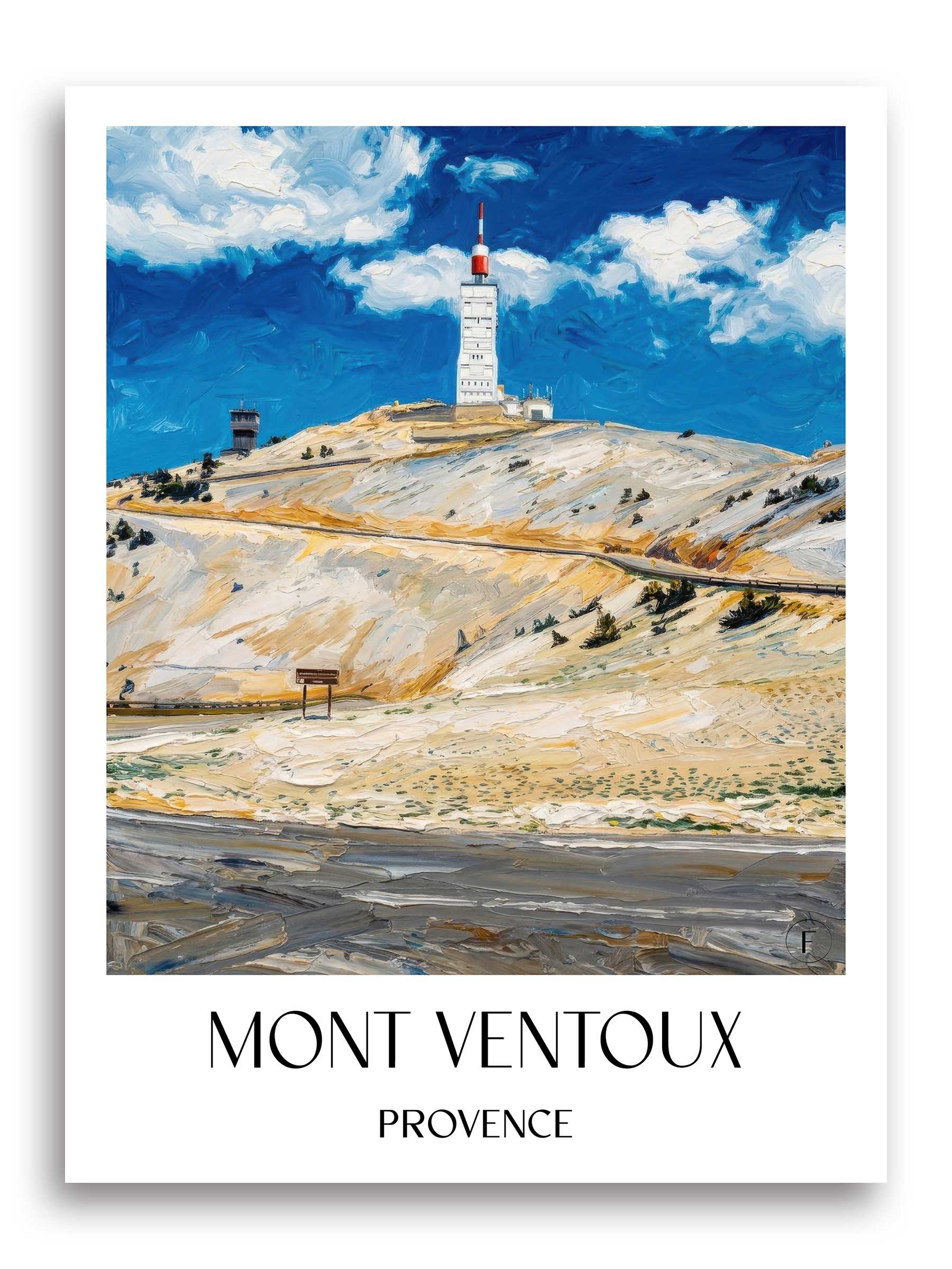 Mont Ventoux Poster - Provence - Frankreich Kunstdruck - Ölgemälde von A4 bis A1 - favplace