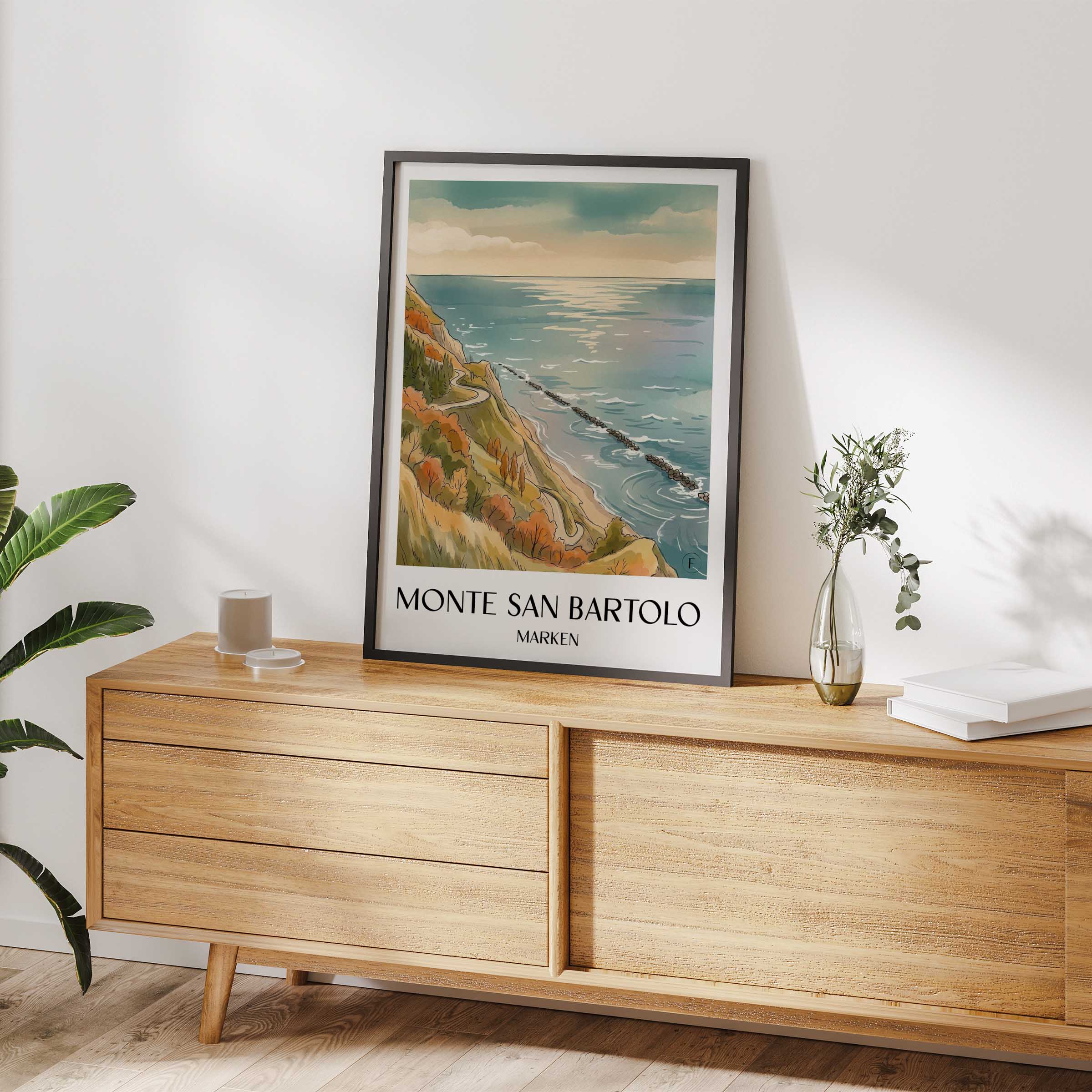 monte-san-bartolo-marken-italien-poster-aquarell