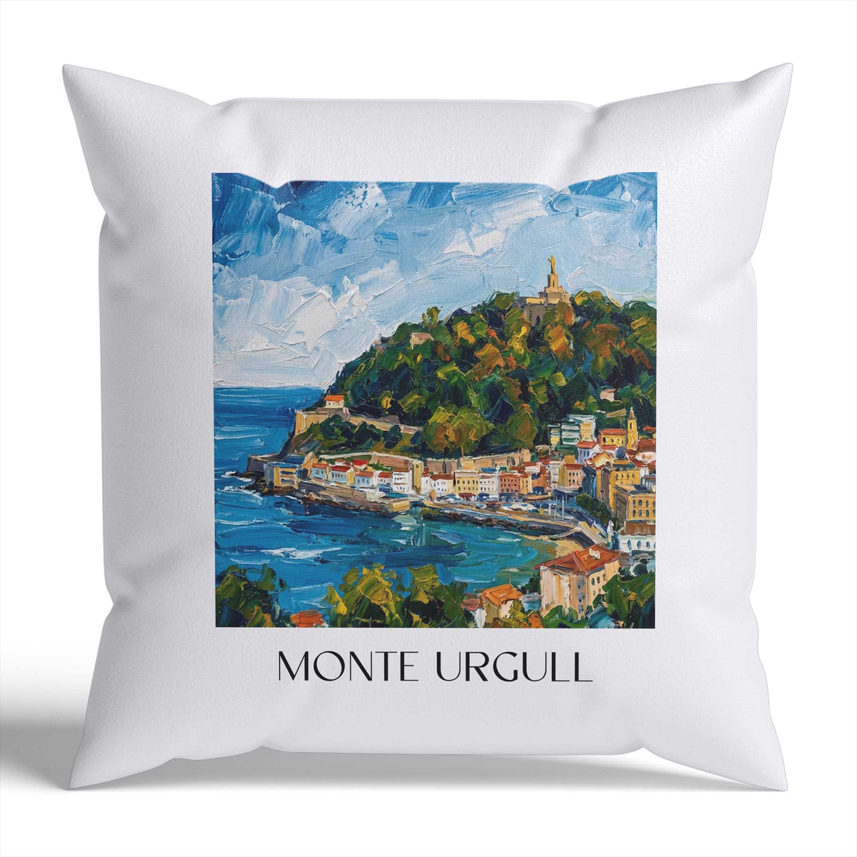 monte-urgull-san-sebastián-spanien-kissenbezug-oil-painting-oelgemaelde