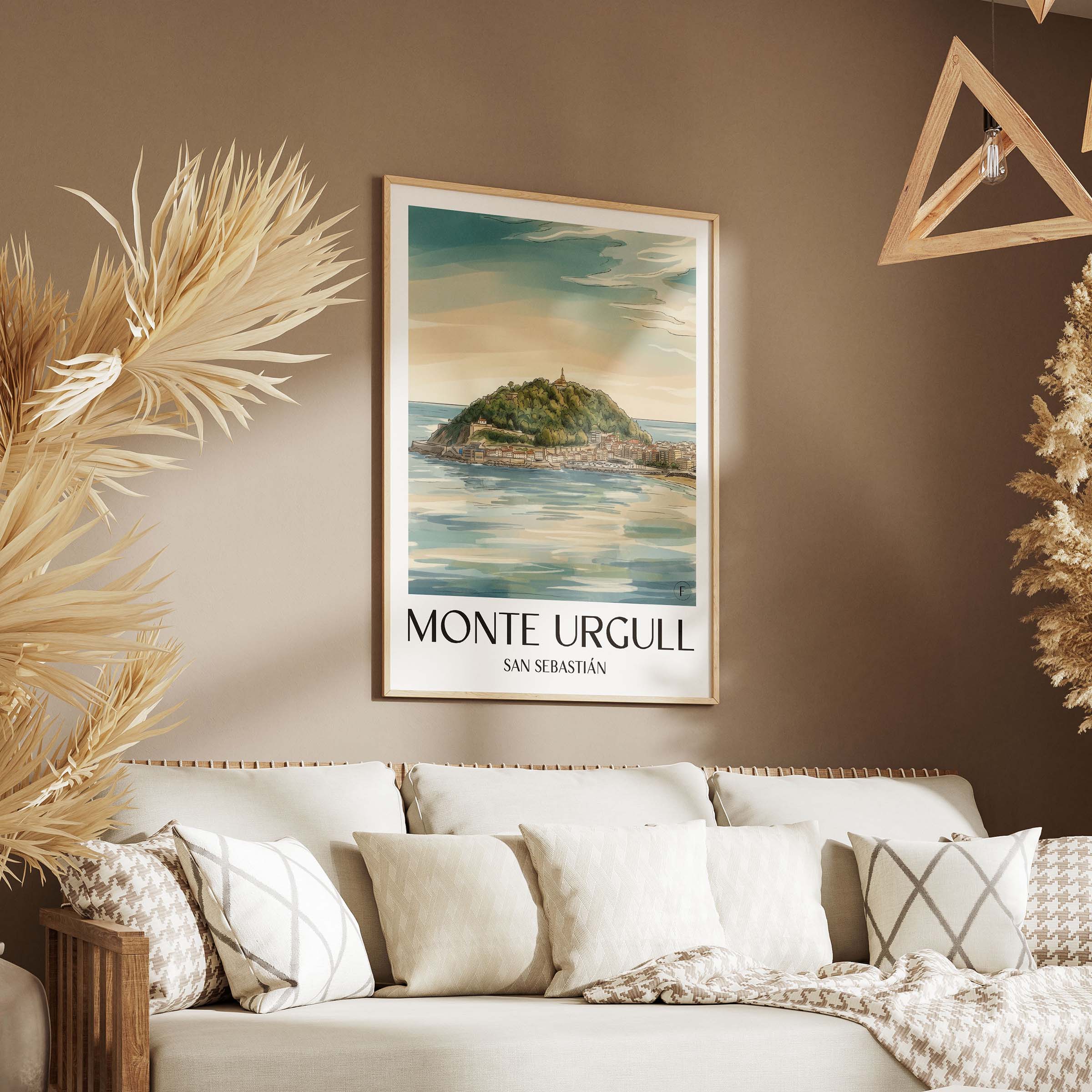 monte-urgull-san-sebastián-spanien-poster-aquarell