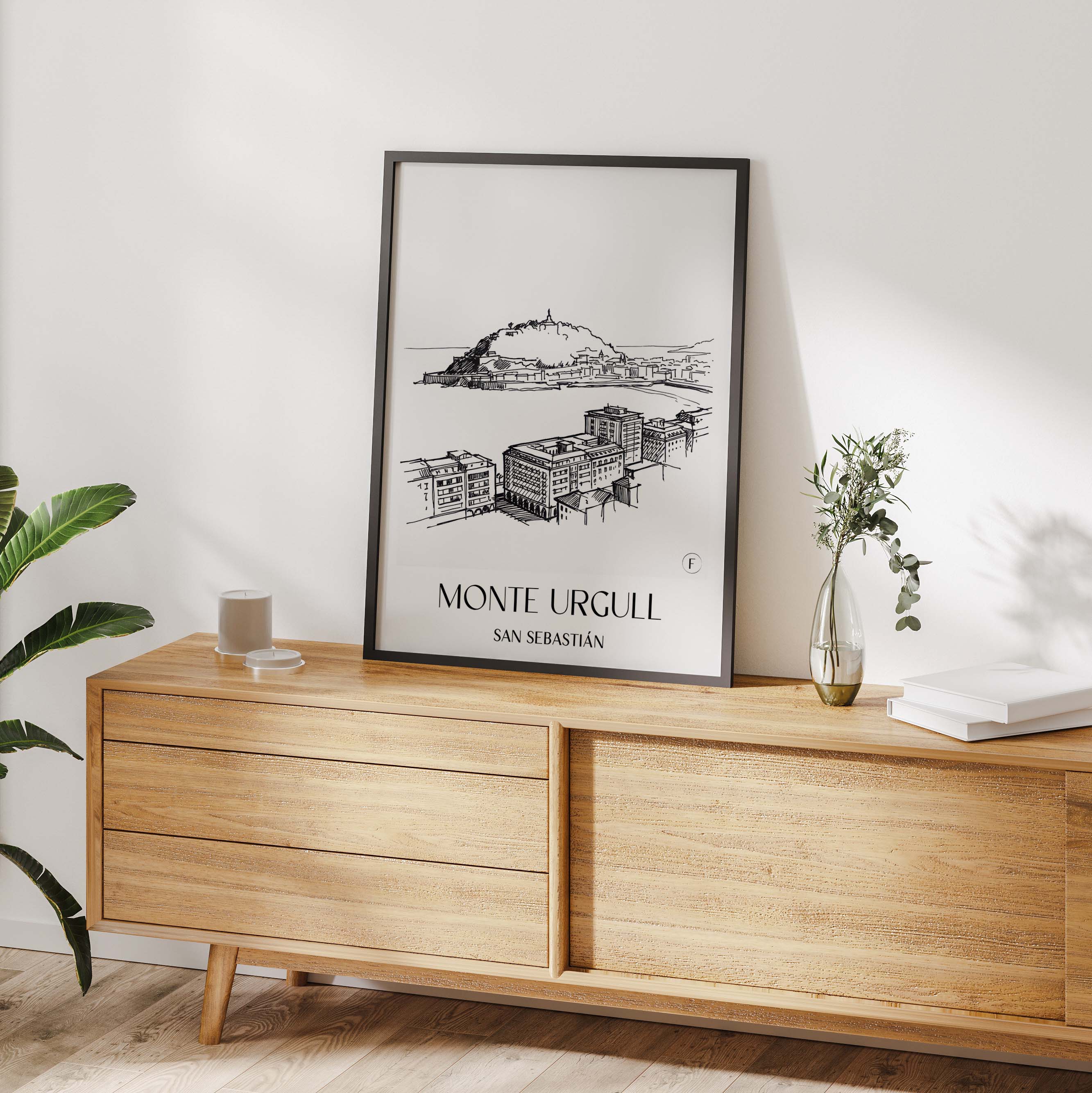 monte-urgull-san-sebastián-spanien-poster-skizze