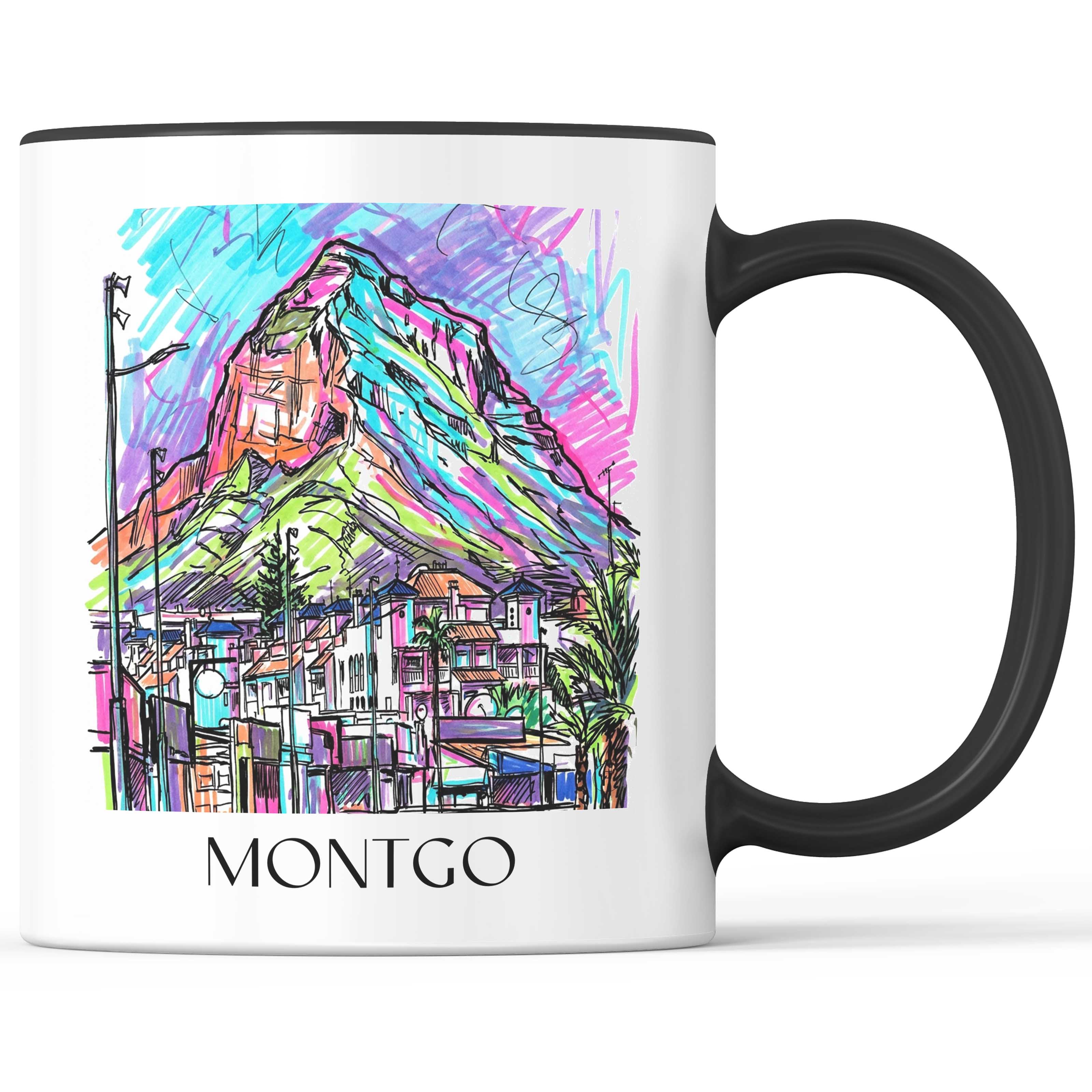 Montgó Kaffeebecher - Dénia - Spanien Becher - Kaffeetasse im Tag Graffiti Stil - favplace