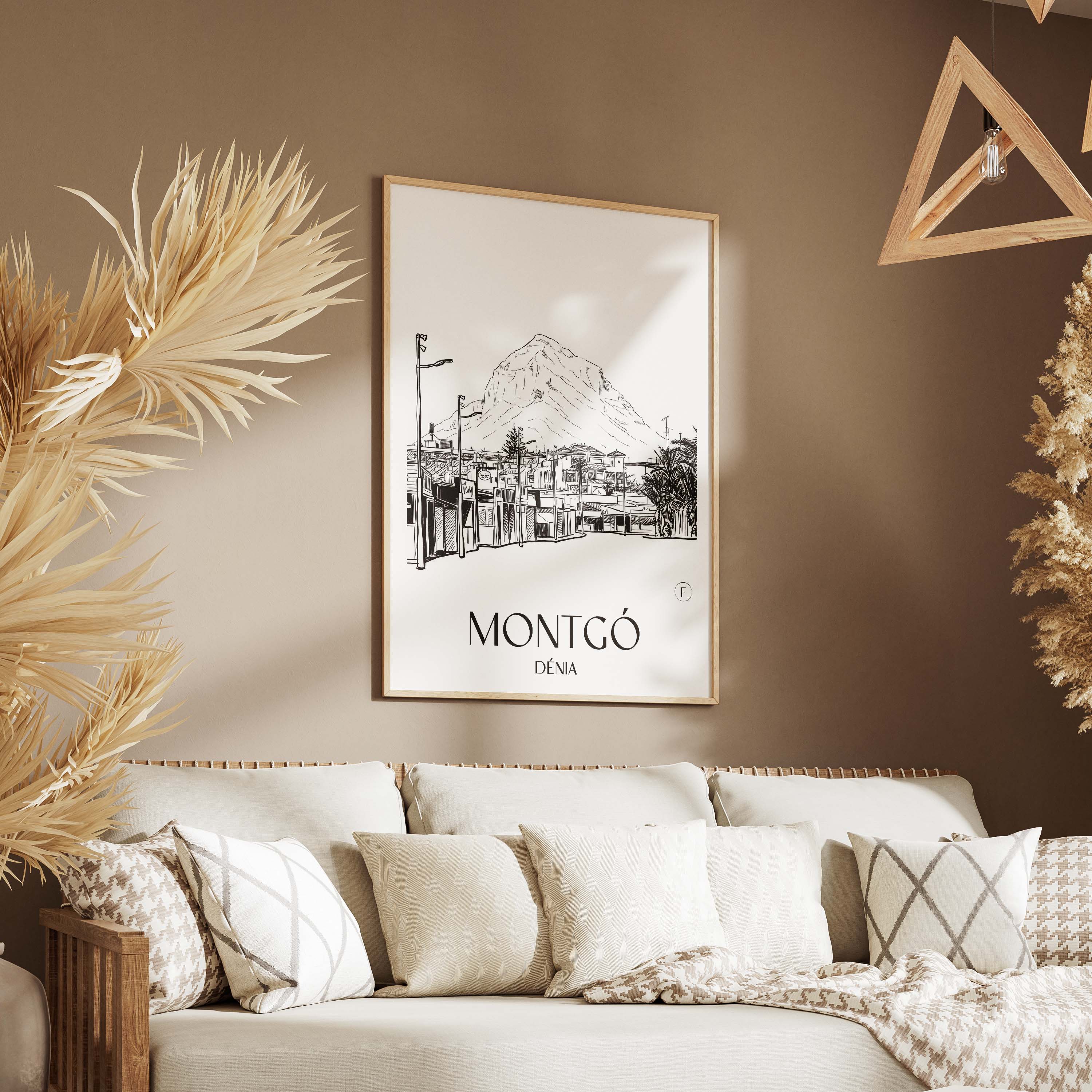 montgó-dénia-spanien-poster-skizze