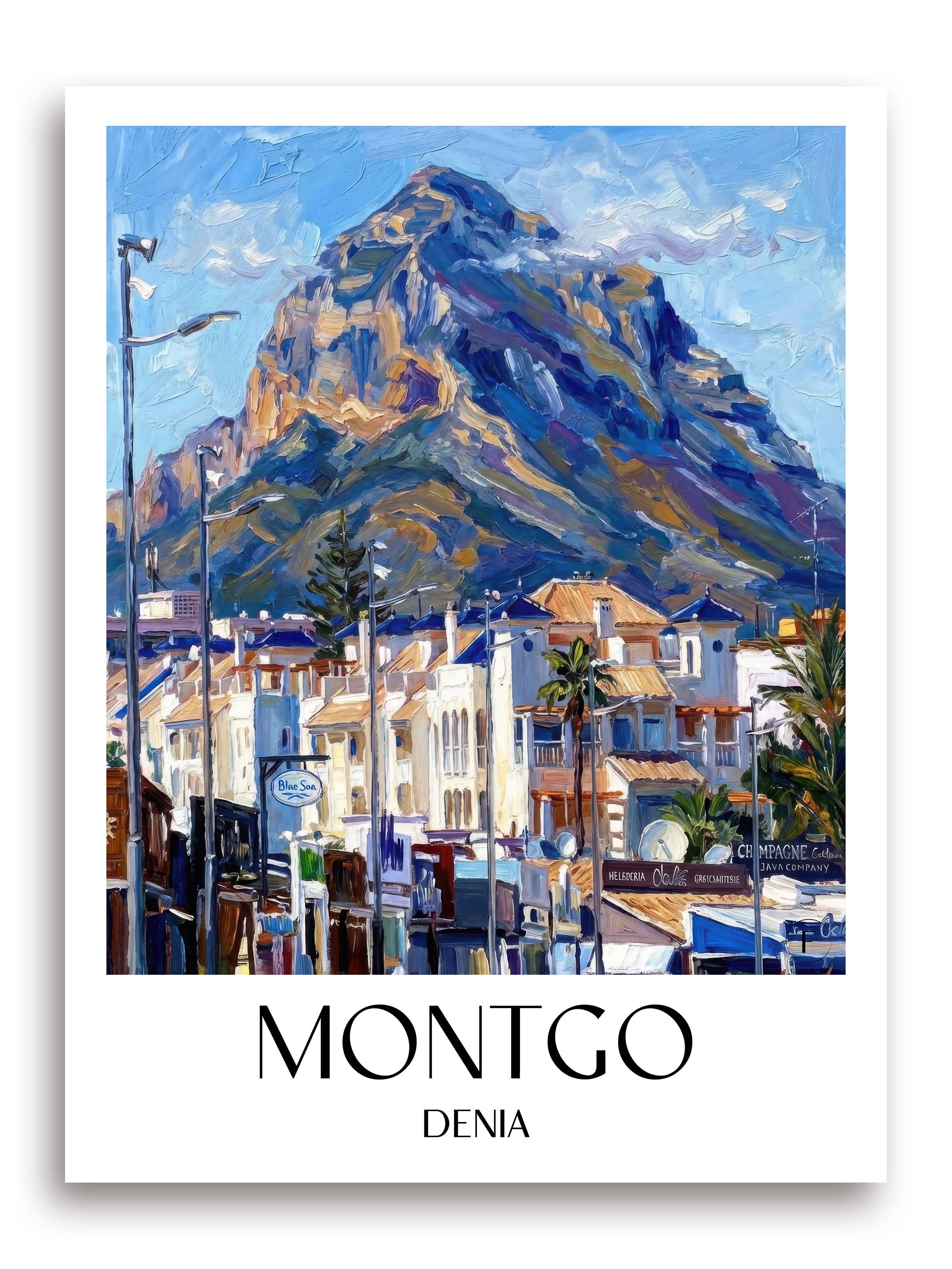 Montgó Poster - Dénia - Spanien Kunstdruck - Ölgemälde von A4 bis A1 - favplace