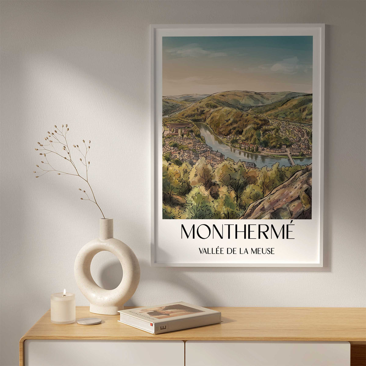 monthermé-vallée-de-la-meuse-frankreich-poster-aquarell