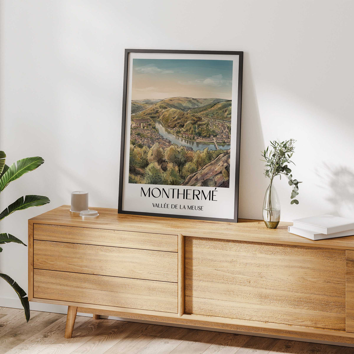 monthermé-vallée-de-la-meuse-frankreich-poster-aquarell