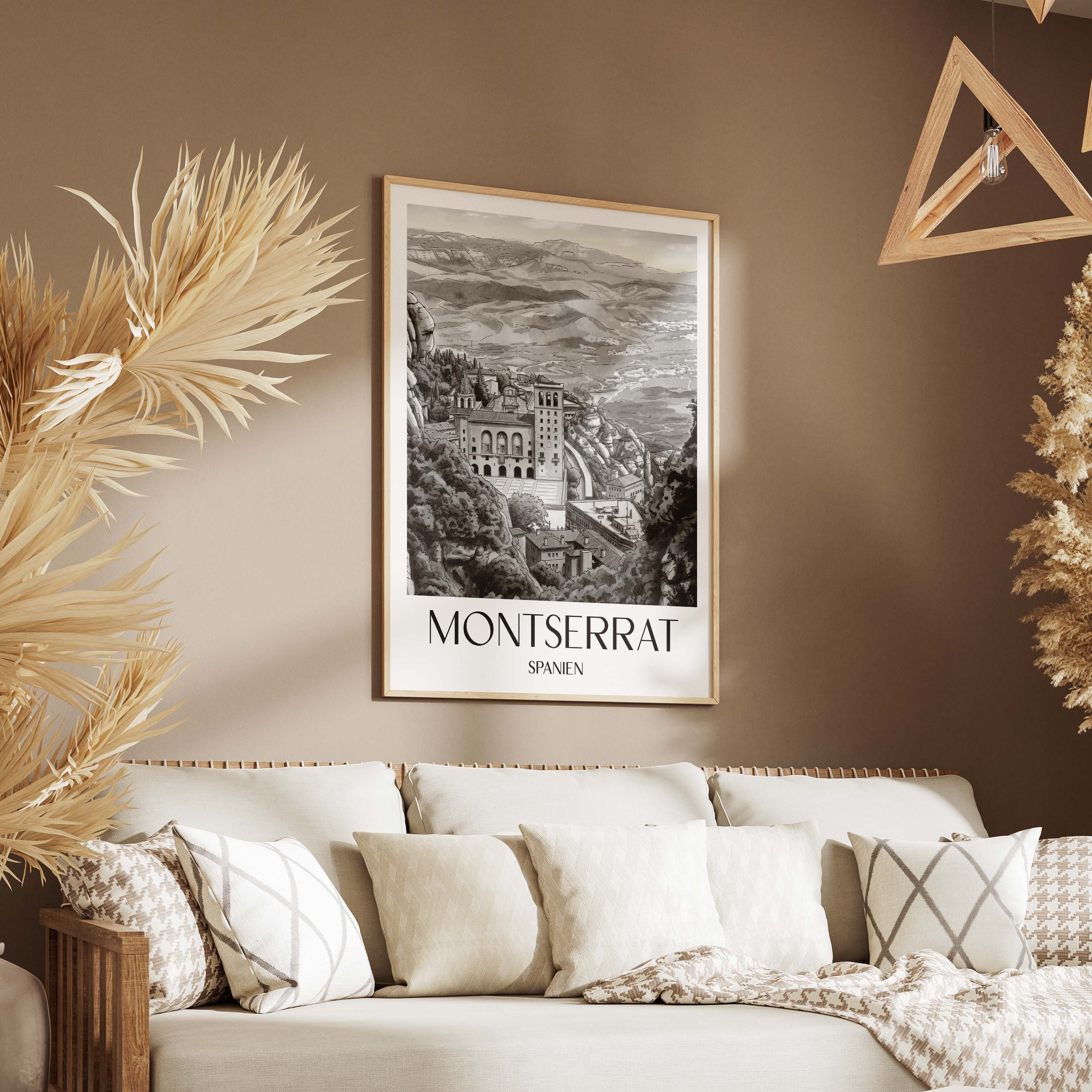 montserrat-spanien-montserrat-und-spanien-poster-aquarell-schwarz-weiss