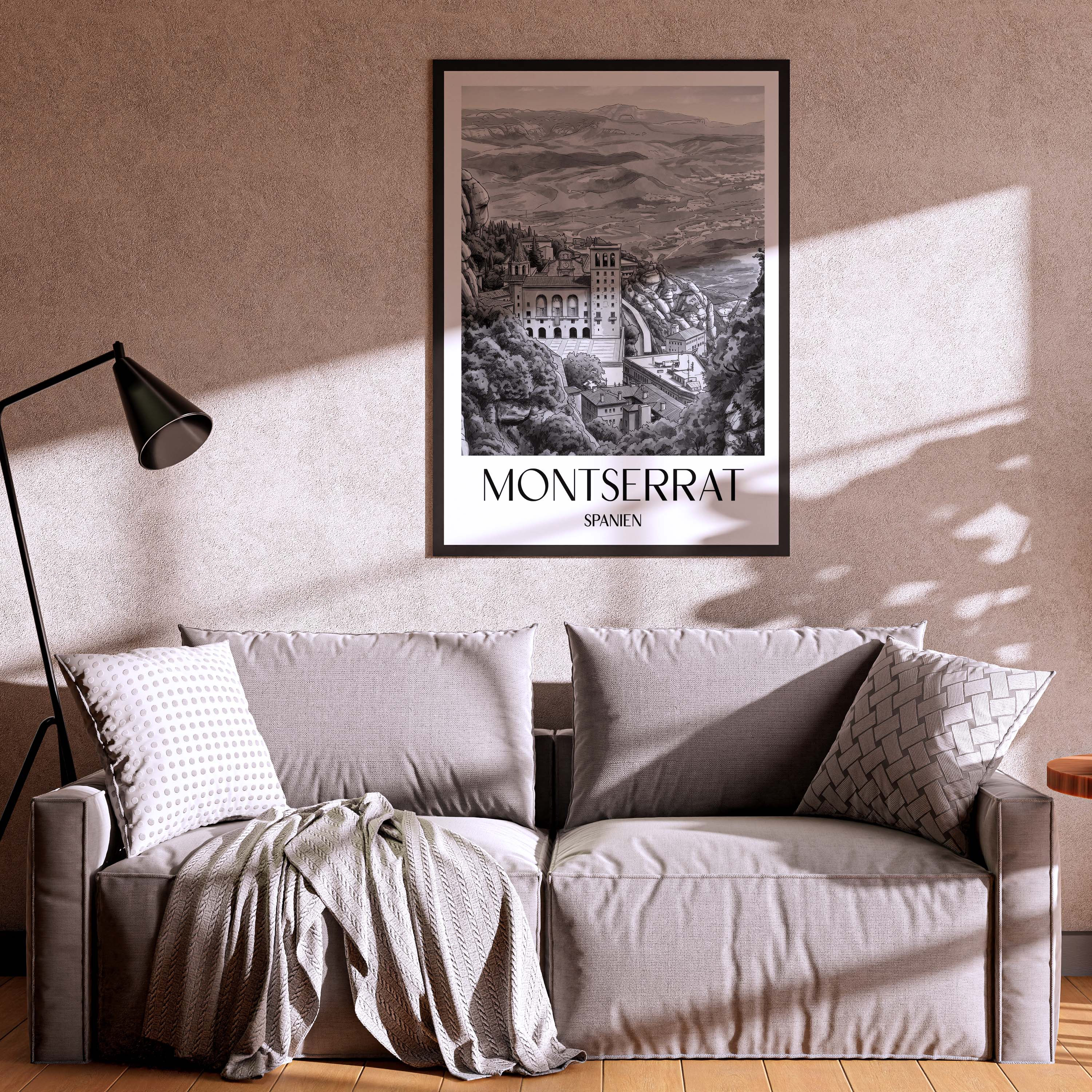 montserrat-spanien-montserrat-und-spanien-poster-aquarell-schwarz-weiss