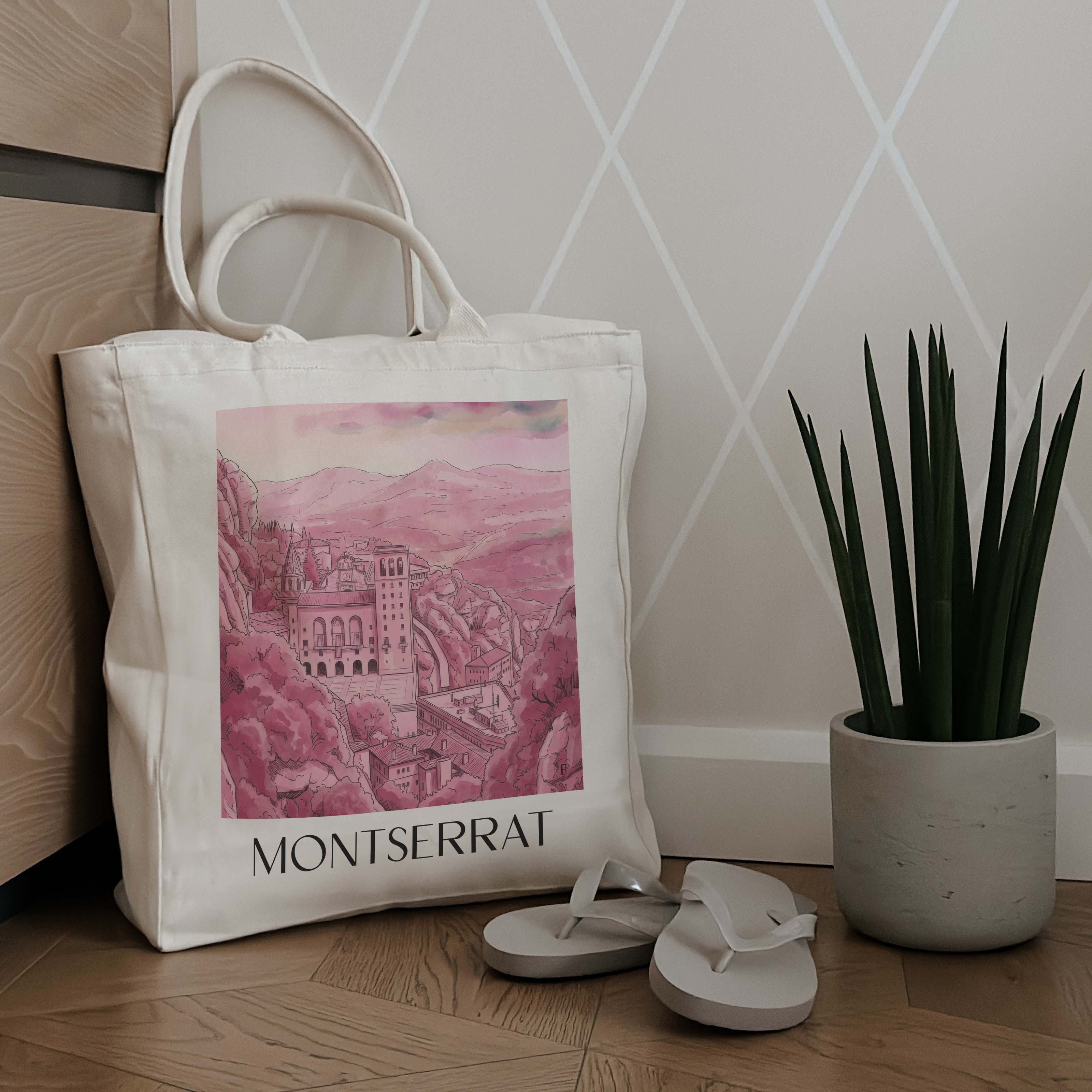 montserrat-spanien-montserrat-und-spanien-einkaufstasche-aquarell-pink-rosa