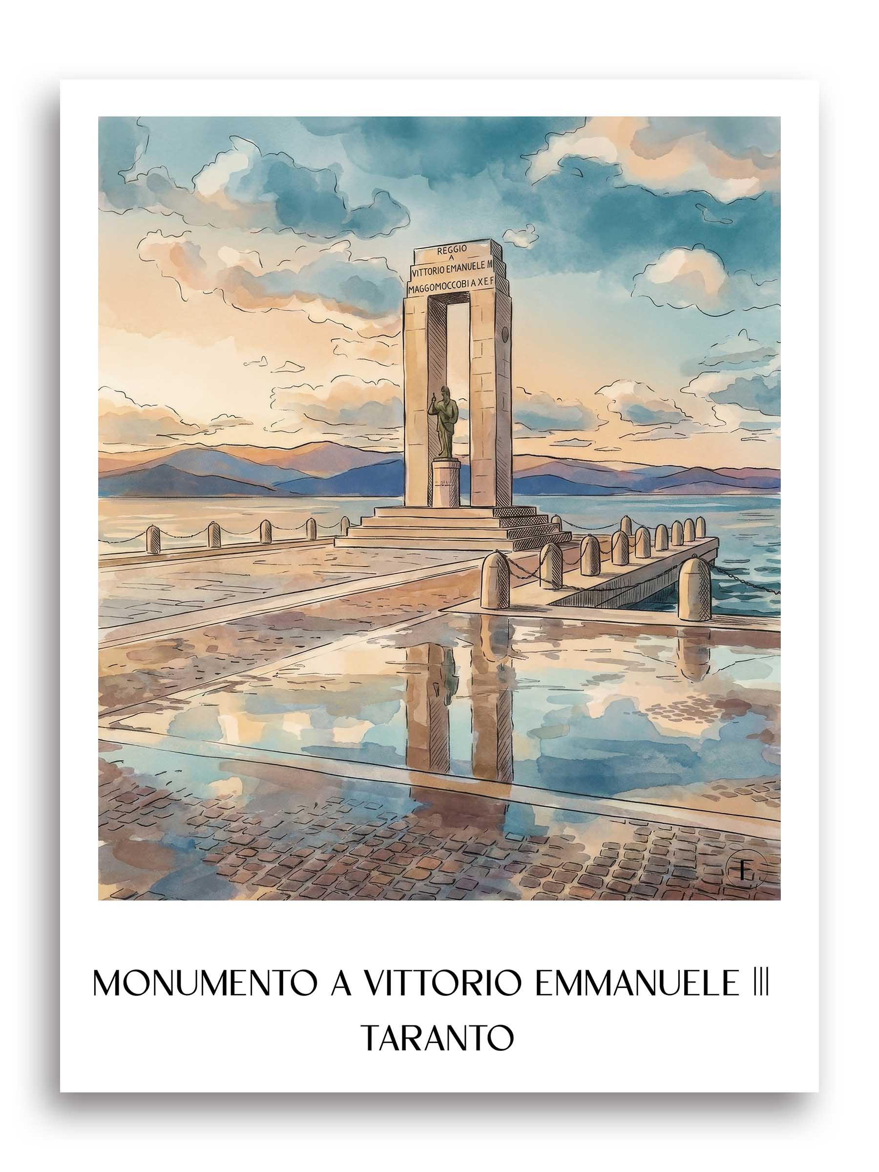 monumento-a-vittorio-emmanuele-iii-reggio-calabria-italien-poster-aquarell