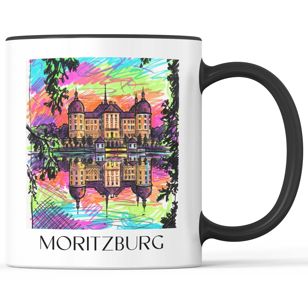 Moritzburg - Deutschland Becher - Kaffeetasse im Tag Graffiti Stil - favplace