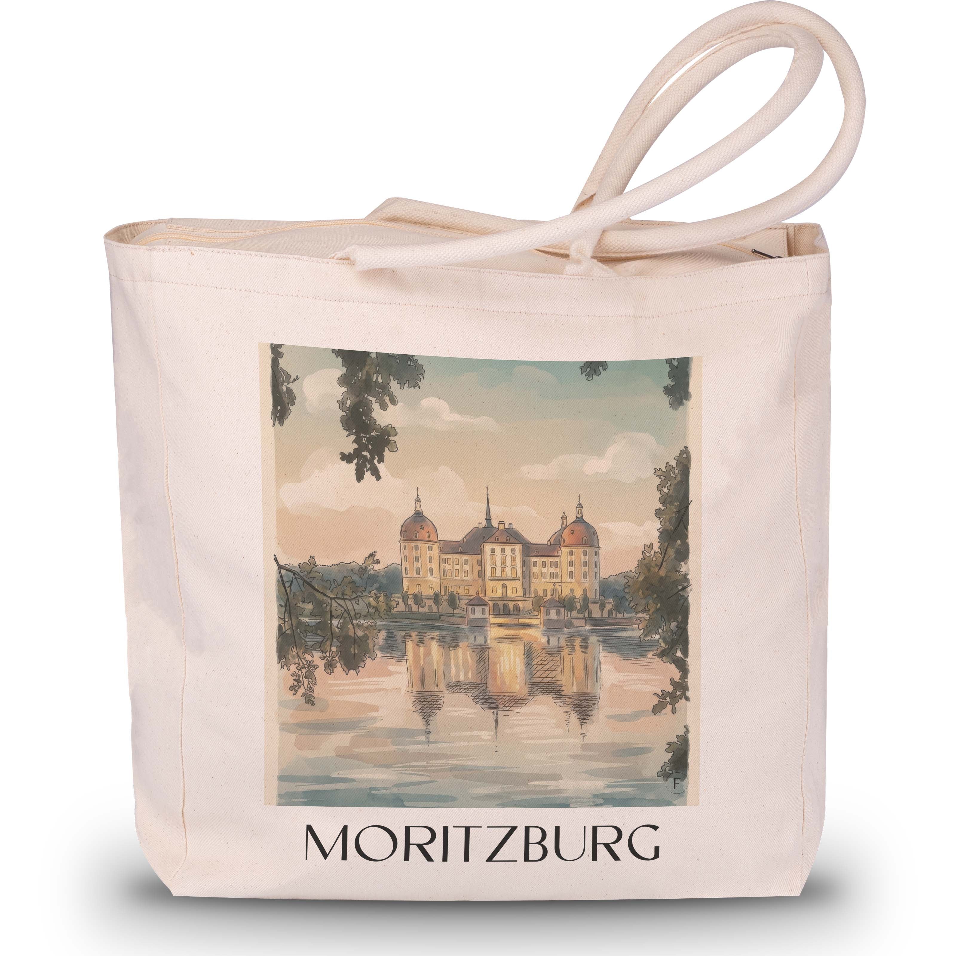 Moritzburg - Deutschland Tote Bag - Einkaufstasche im Aquarell Stil - favplace