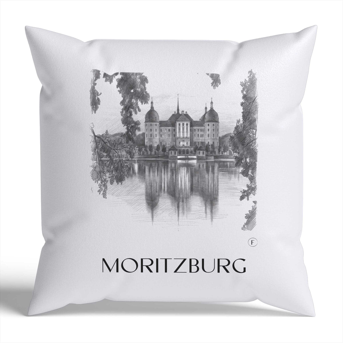 Moritzburg Kissenhülle - Zierkissen Bezug - Deutschland - Deutschland Kissen bzw. Kissenbezug im Zeichnung Stil - favplace