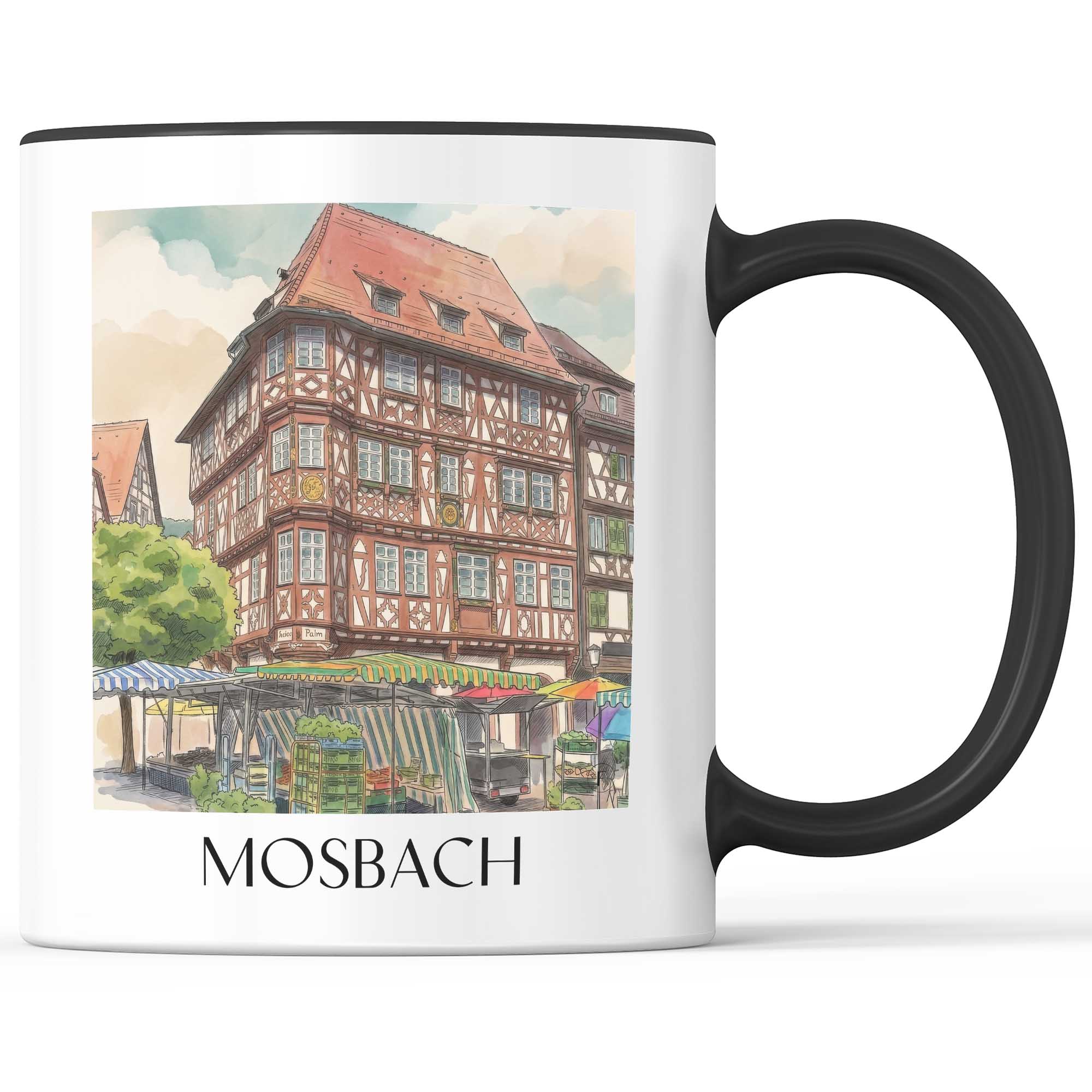 mosbach-neckar-odenwald-deutschland-kaffeebecher-aquarell