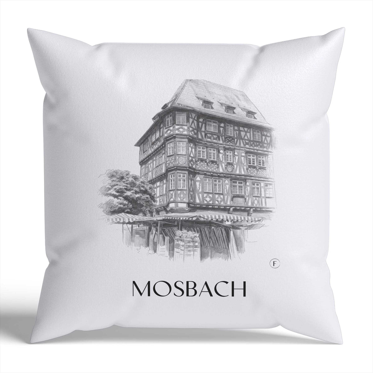 mosbach-neckartal-deutschland-kissenbezug-bleistift-zeichnung-drawing
