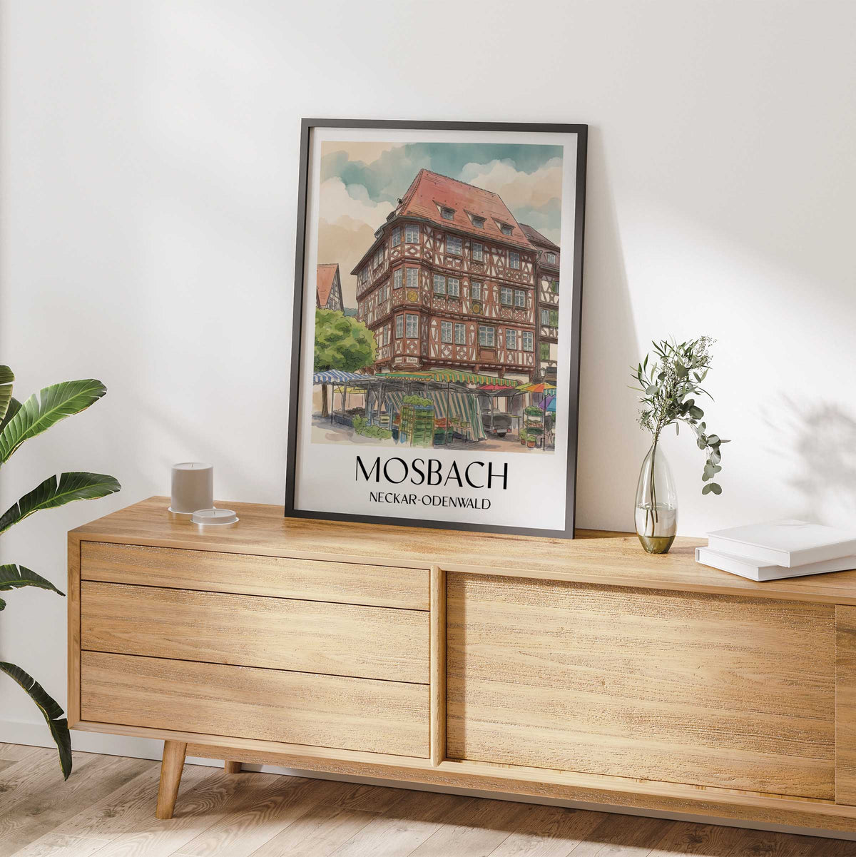 mosbach-neckar-odenwald-deutschland-poster-aquarell