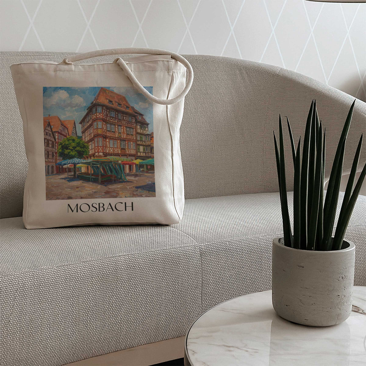mosbach-neckar-odenwald-deutschland-einkaufstasche-oil-painting-oelgemaelde